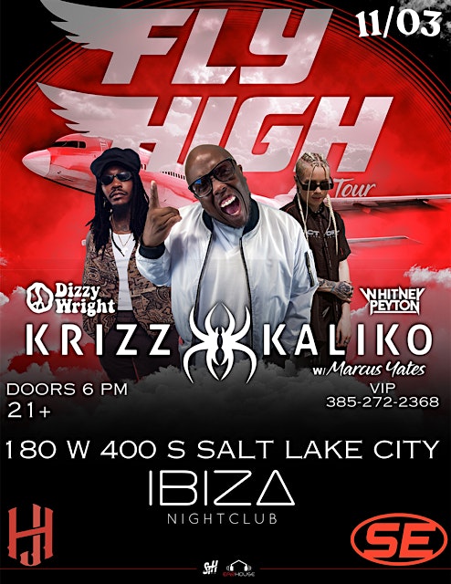 Fly High Tour Performances by Krizz Kaliko & Dizzy Wright – Salt Lake City, UT