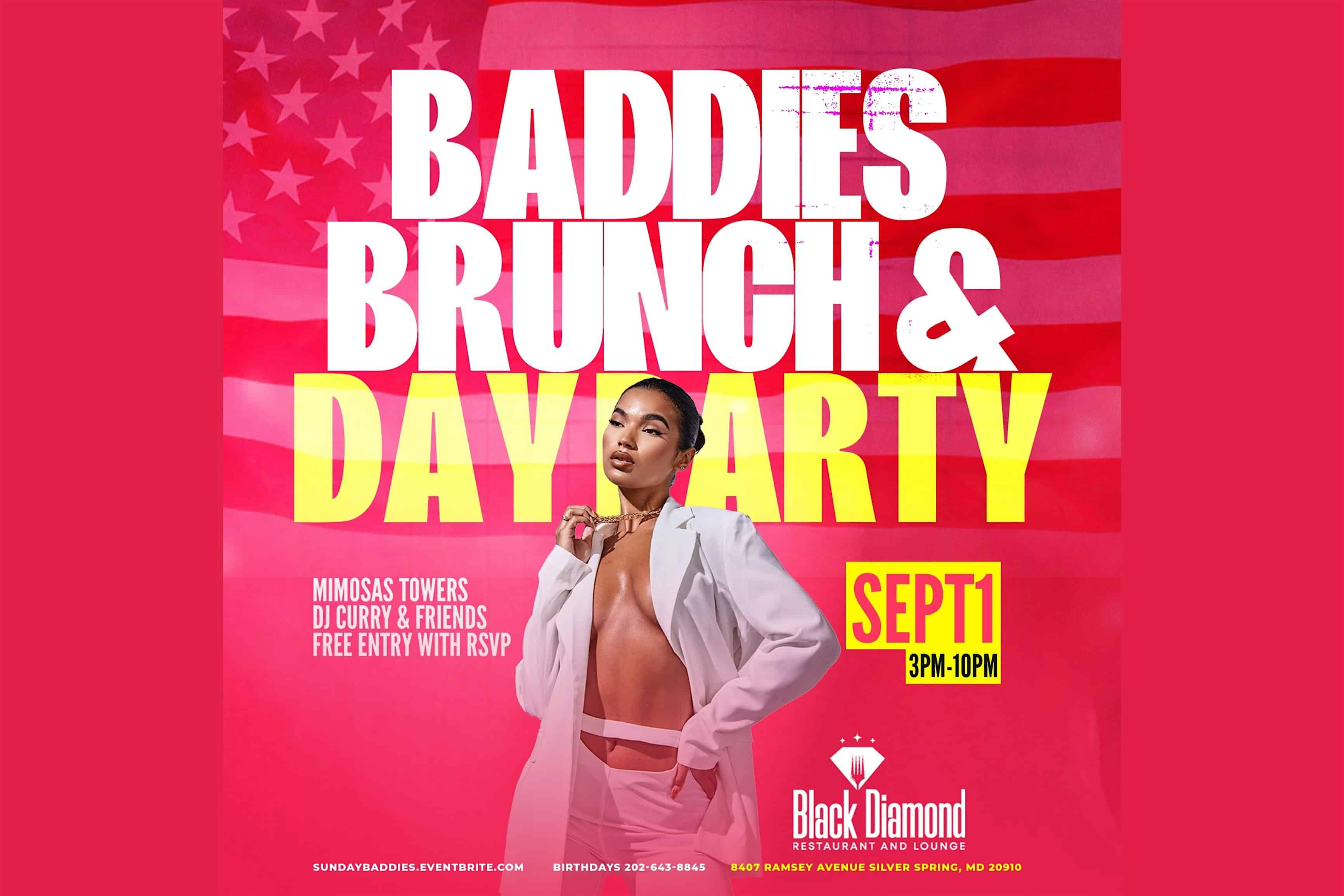 Baddies Brunch & Day Party at Black Diamond Rooftop – Silver Spring, MD