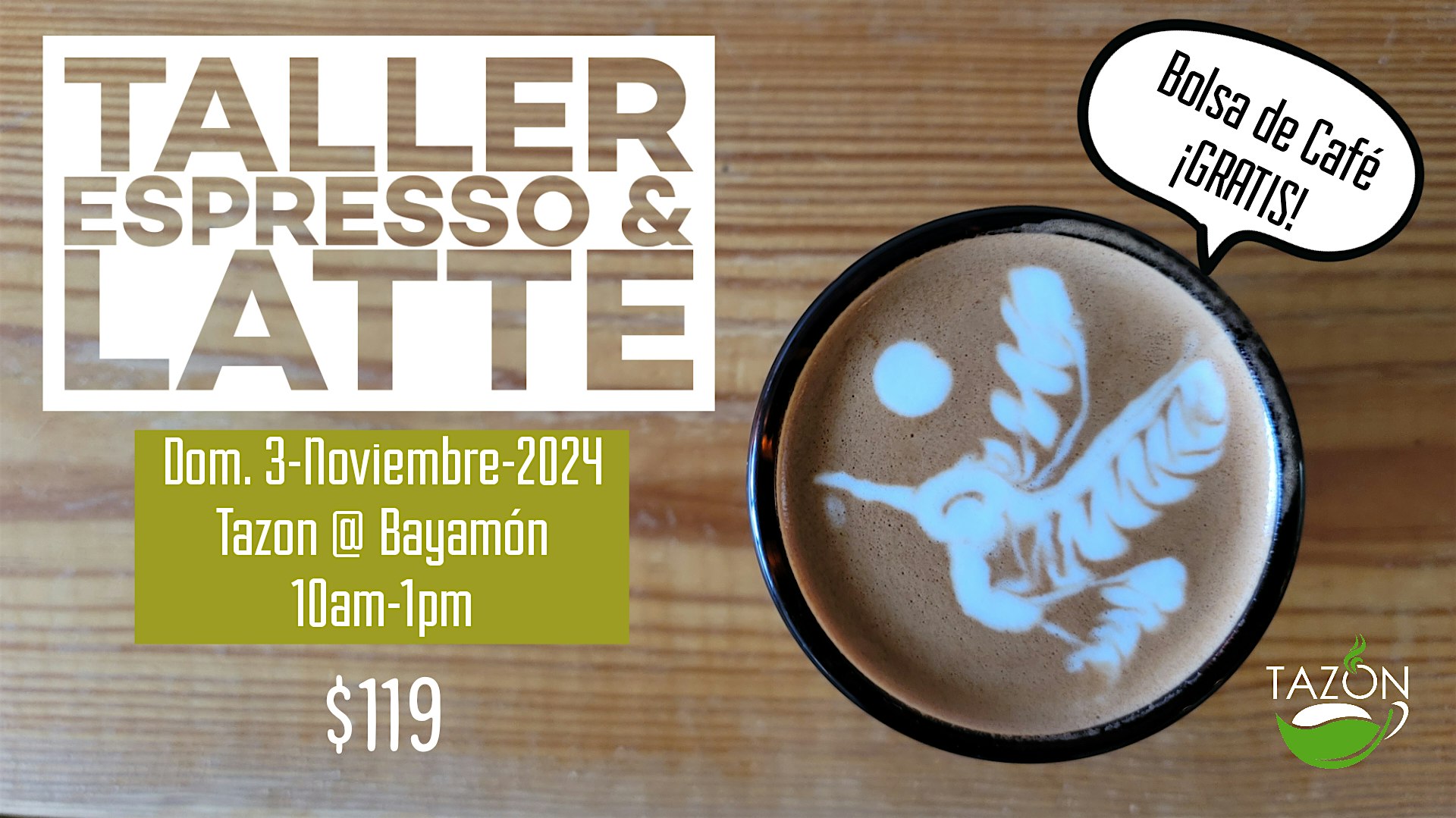 Taller de Espresso y Latte – Bayamón, Bayamón