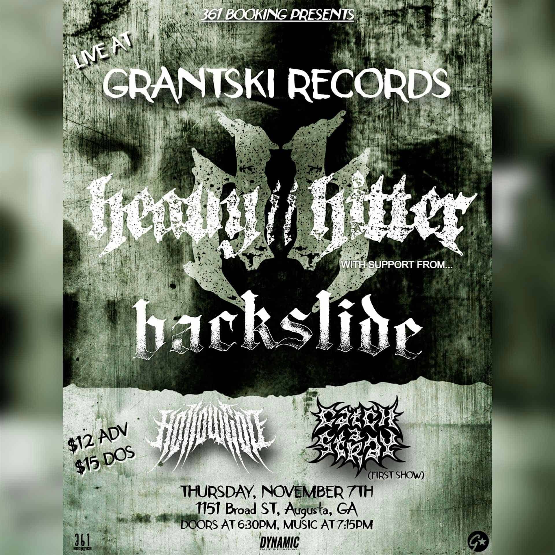 HEAVY HITTER W/ BACKSLIDE, HOLLOW GOD & CATCH A STRAY – Augusta, GA