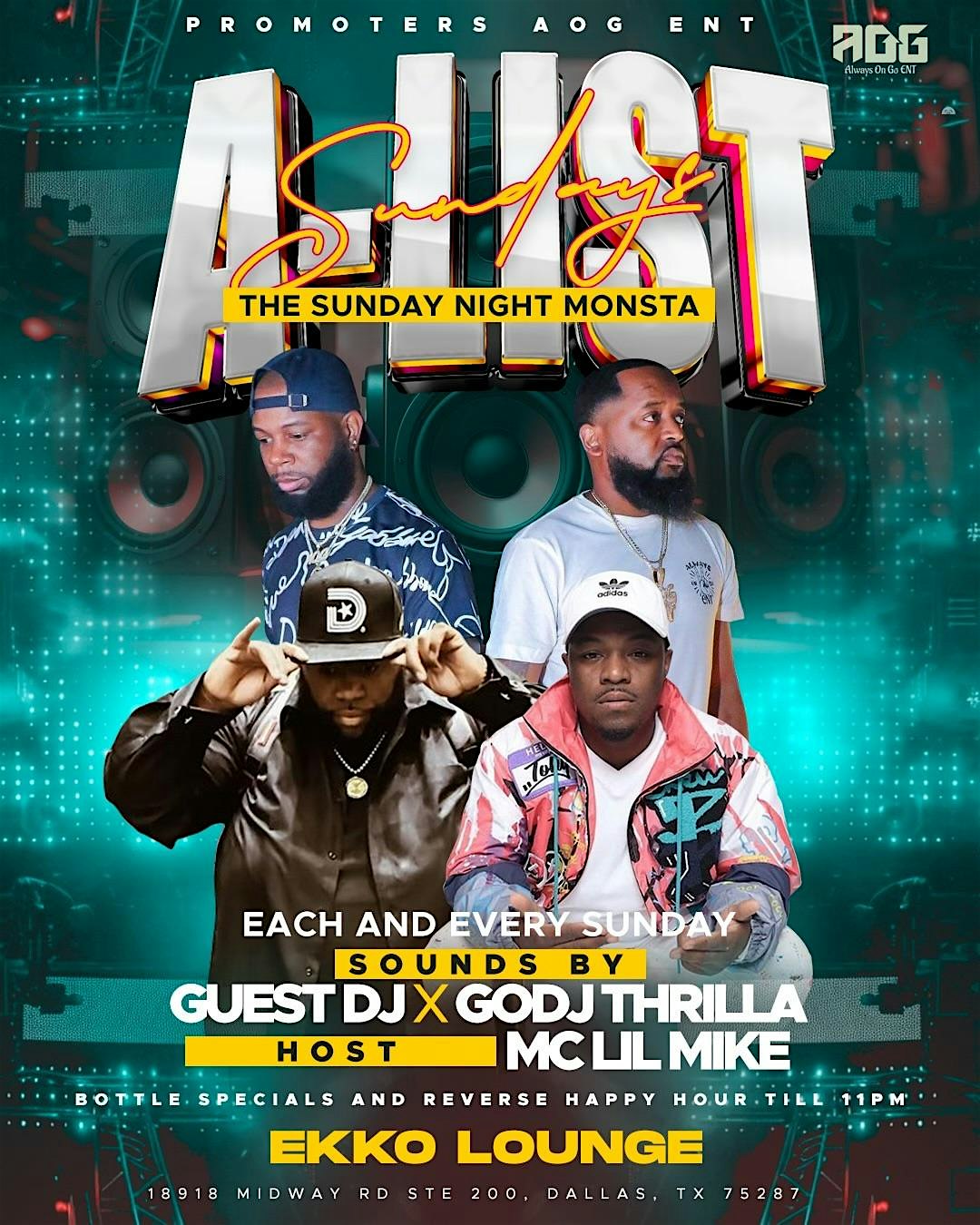 A-LIST SUNDAY NIGHTS @EKKO – Dallas, TX