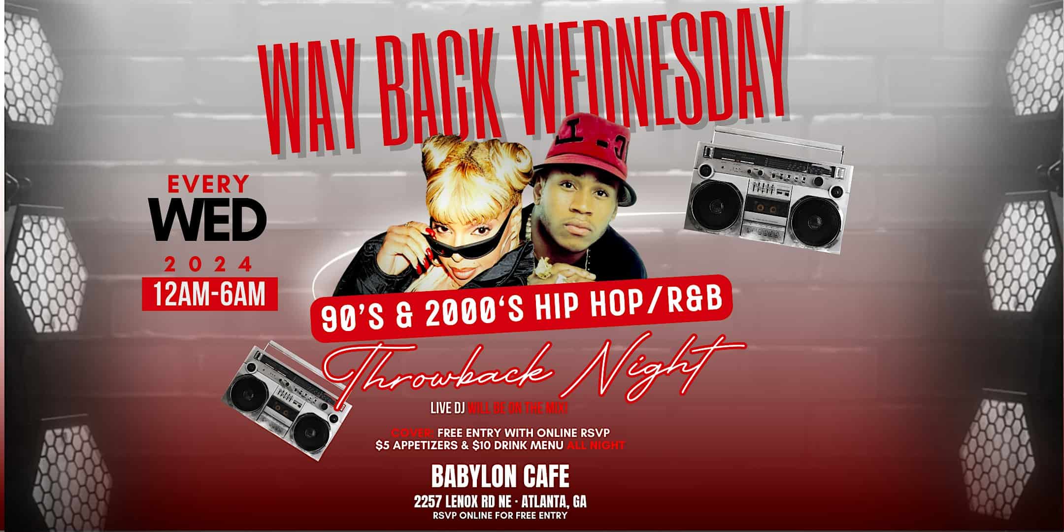 WAY BACK WEDNESDAY (90’S & 2000’S THROWBACK NIGHT) – Atlanta, GA