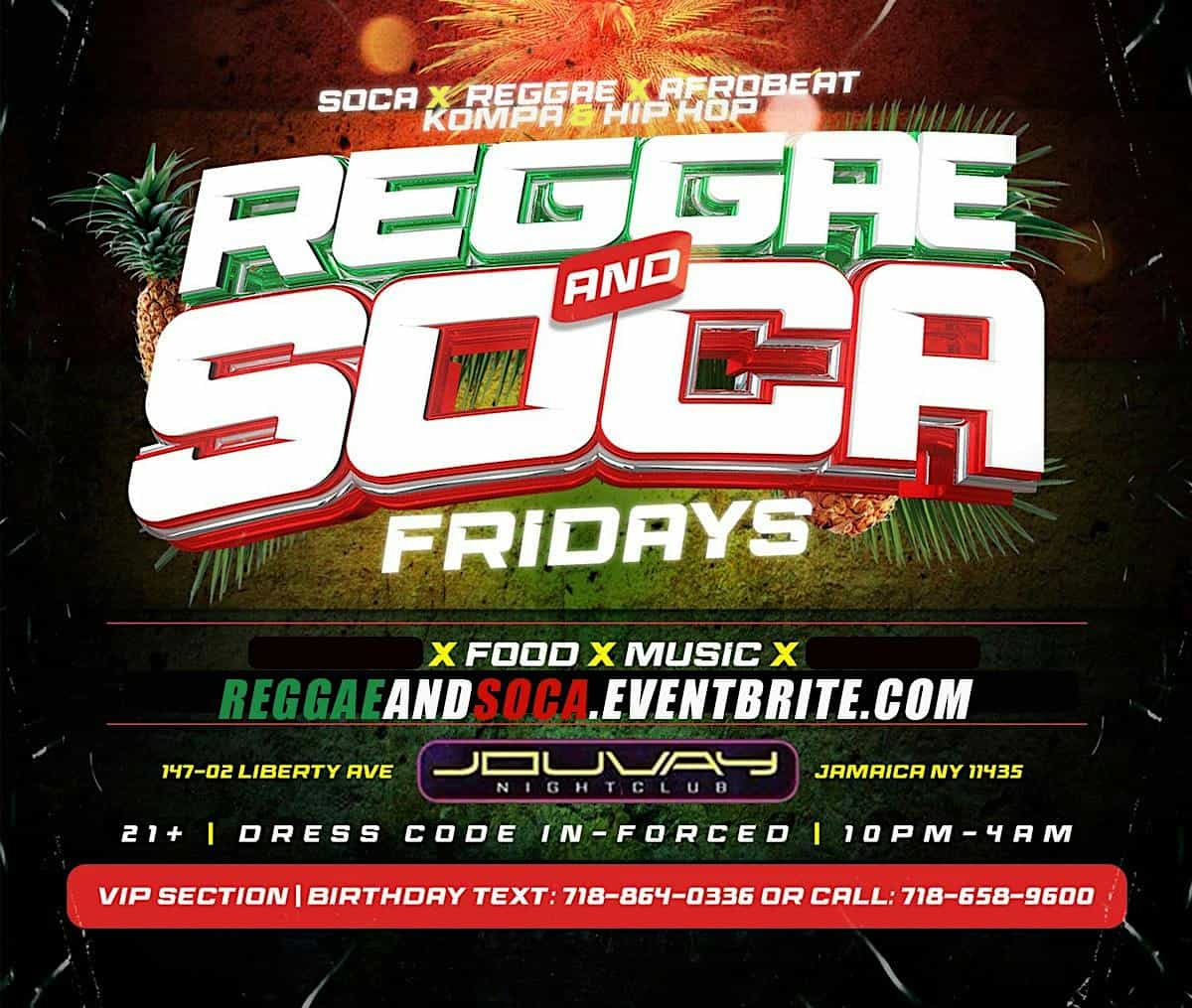 Reggae and Soca Fridays – Queens, NY