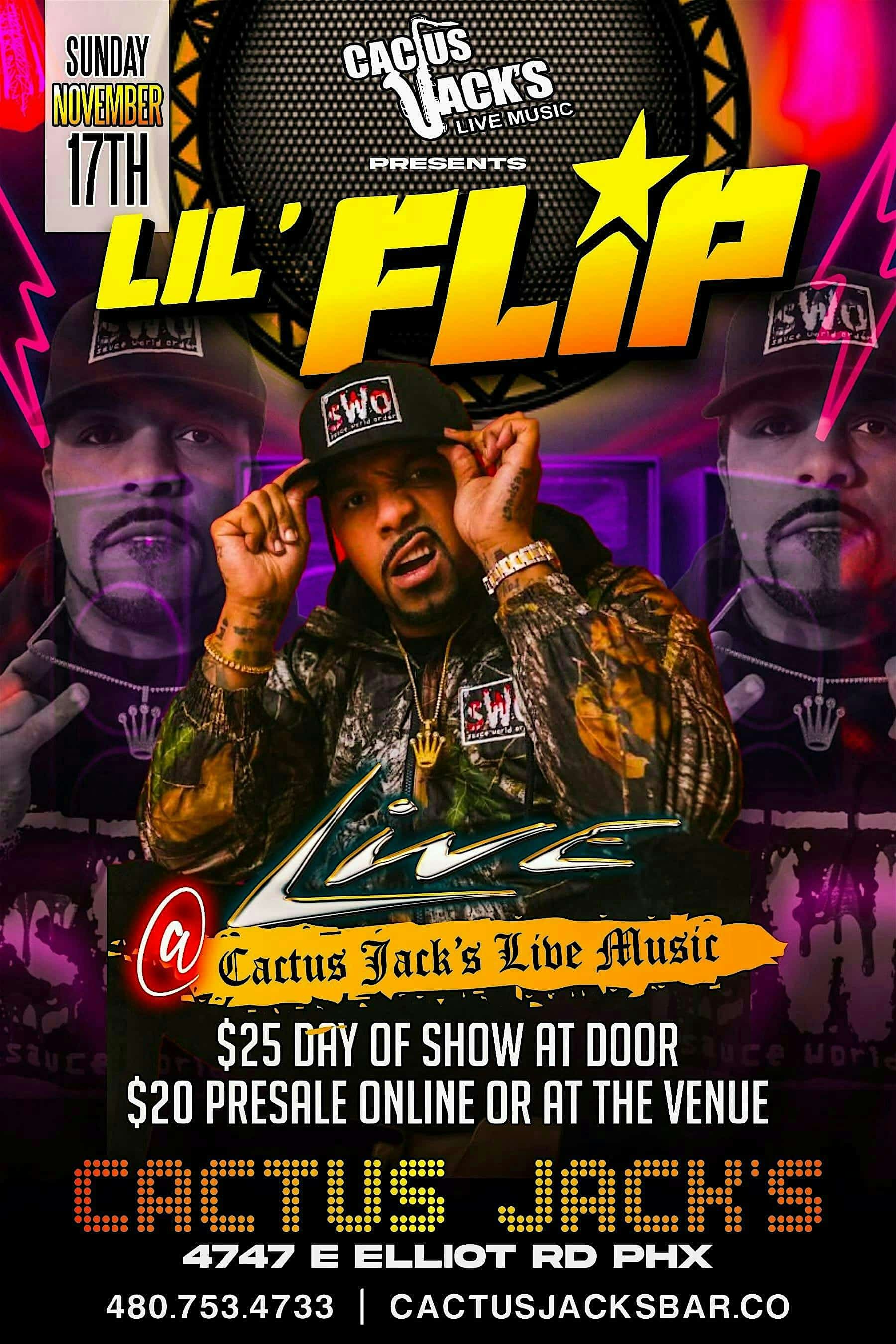 Lil Flip Live Nov 17th @ Cactus Jacks! – Phoenix, AZ