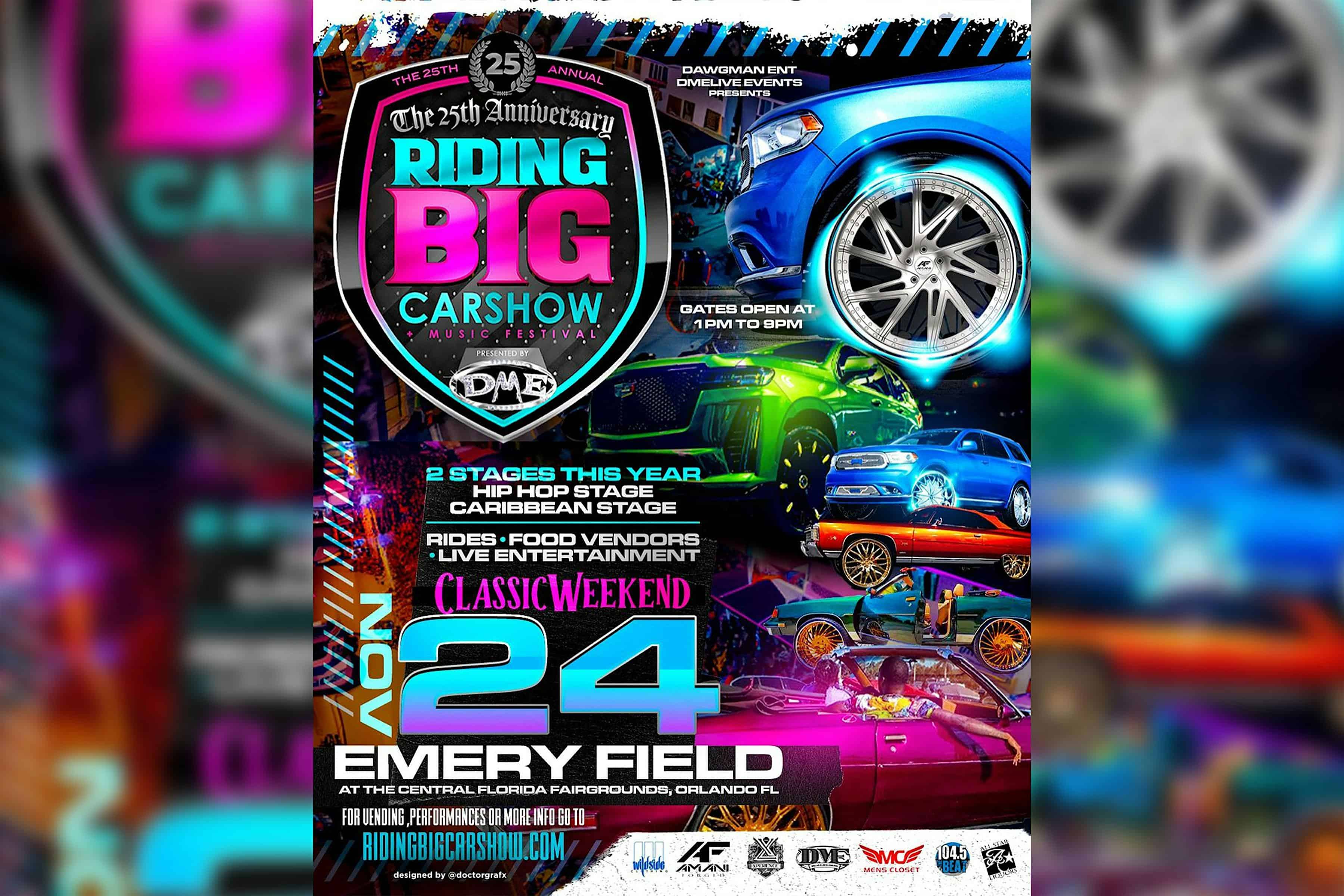 The Riding Big Car Show – 25th Anniversary @ Emery Field (Orlando, Florida) – Orlando, FL