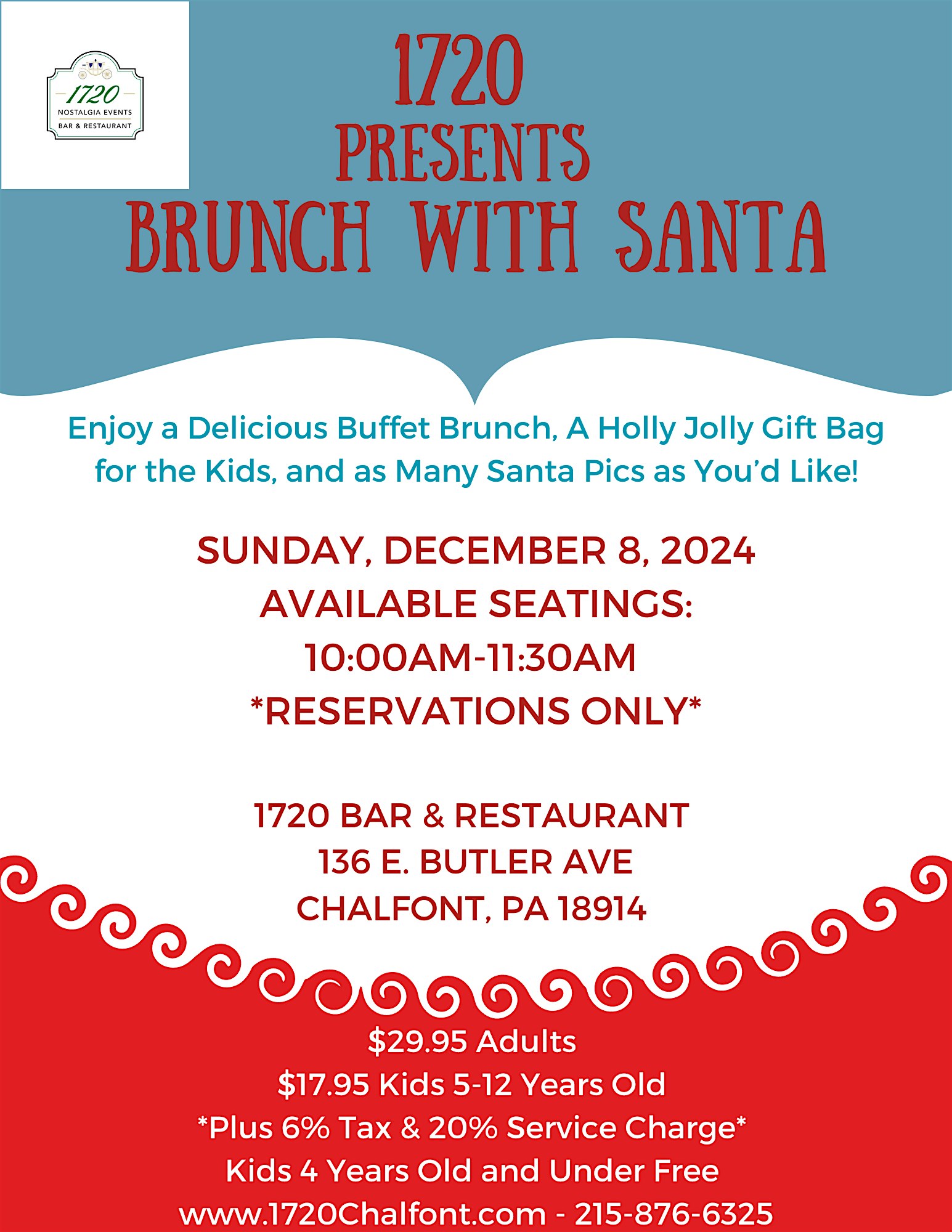 BRUNCH WITH SANTA – Chalfont, PA