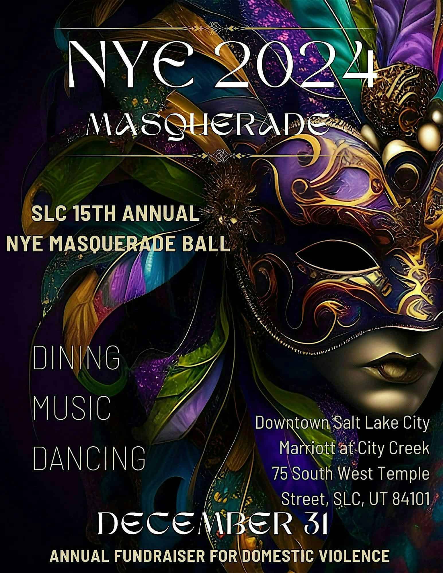 15TH ANNUAL NEW YEARS EVE MASQUERADE BALL – Salt Lake City, UT