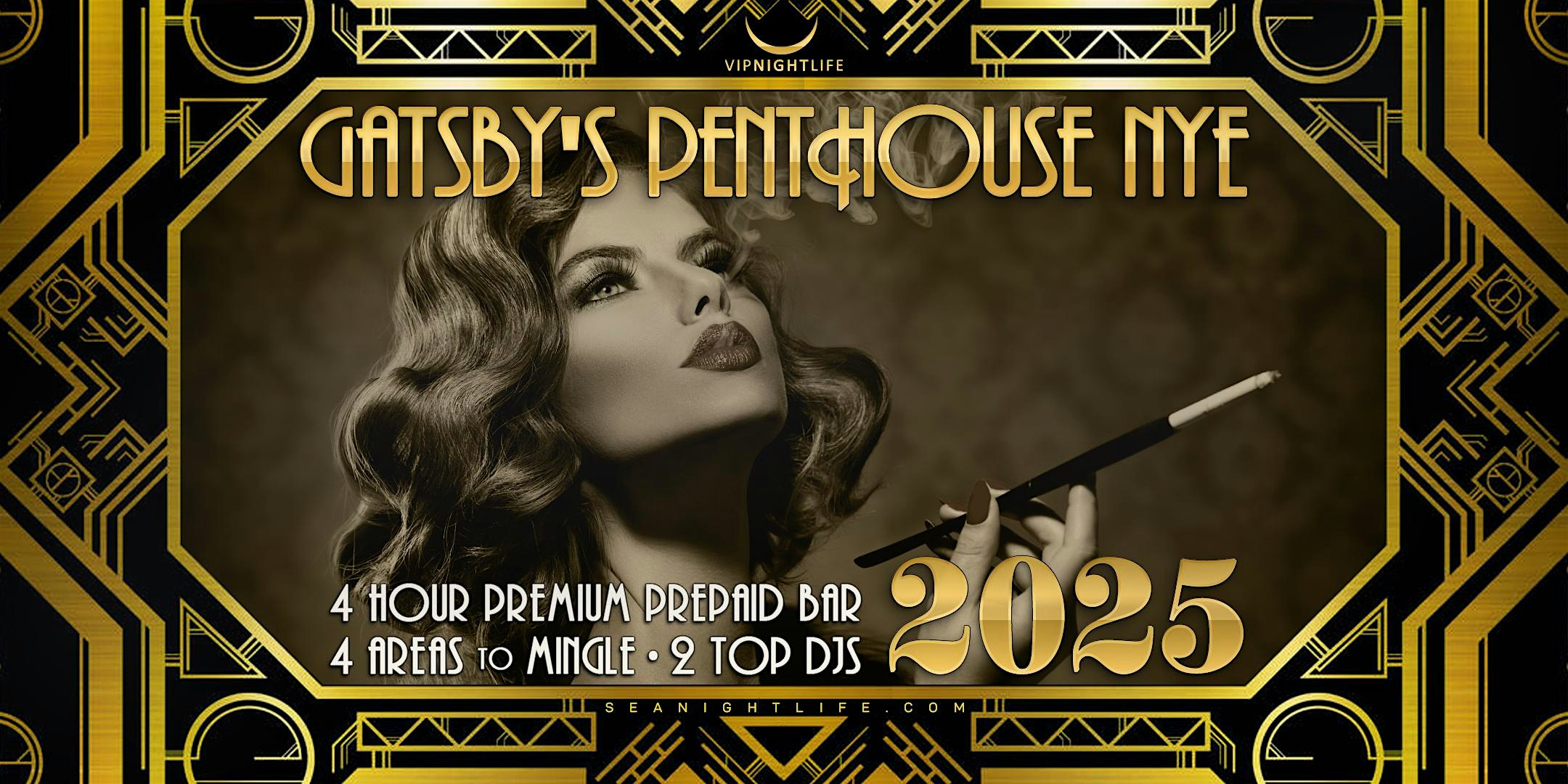 Seattle New Years Eve Party 2025 | Gatsby’s Penthouse – Seattle, WA