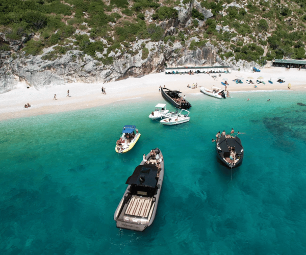 Grama Bay Caves & Beaches Speedboat Guided Tour – Vlorë County, Albania