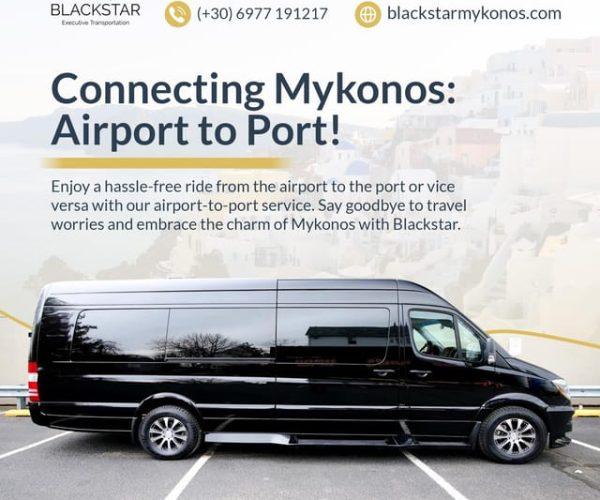 Mykonos Aiport – Port Tranfer to Your Hotel or Villa – , Greece