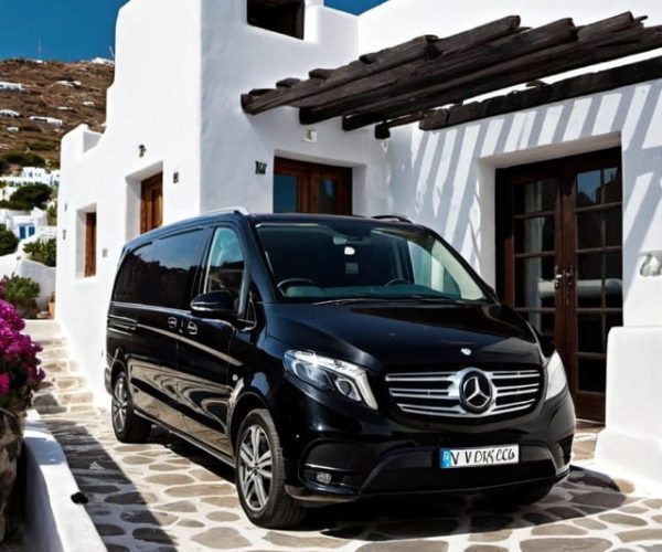 Private Transfer Mykonos:Hotel/Villa to Aiport/Port Minivan – Mykonos Airport, Greece