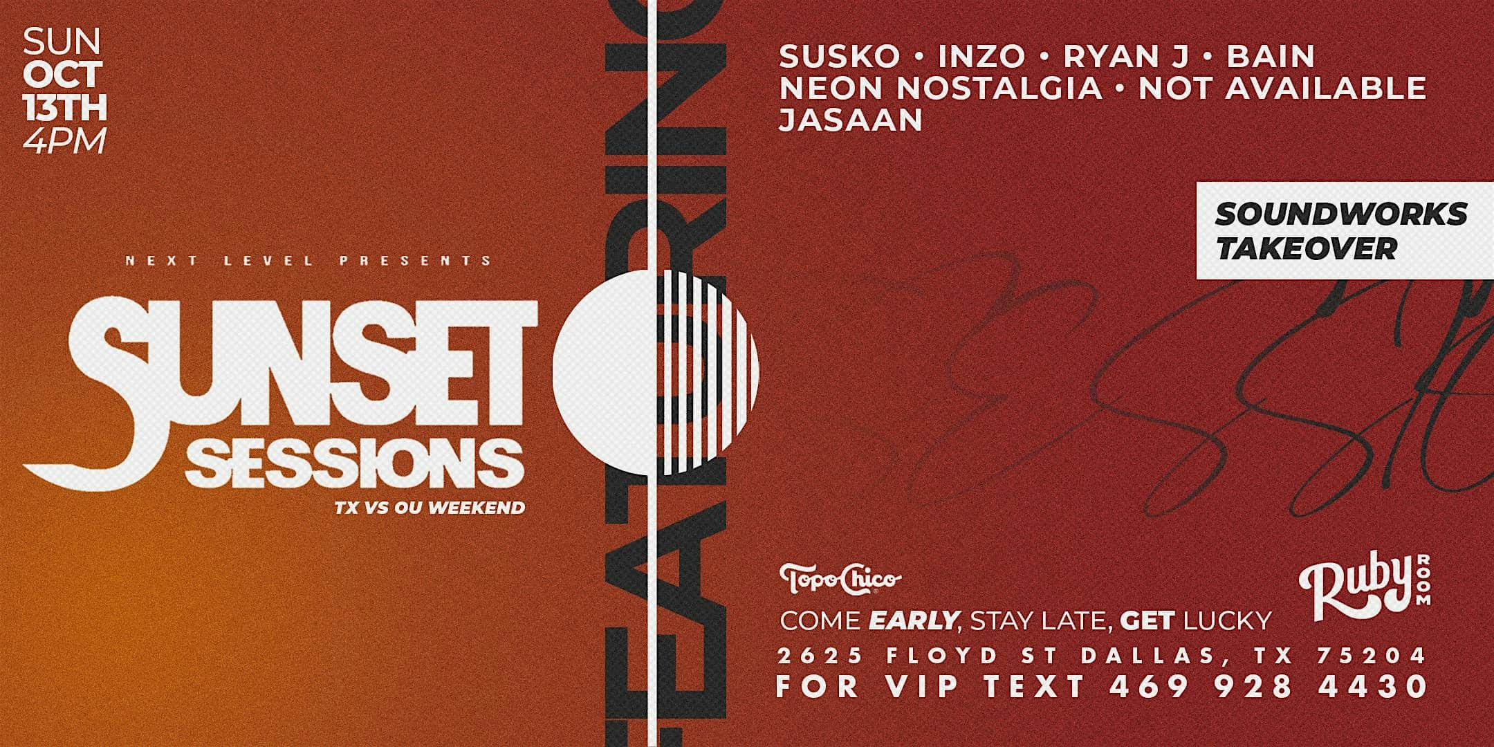 Sunset Sessions 10/13 – Dallas, TX