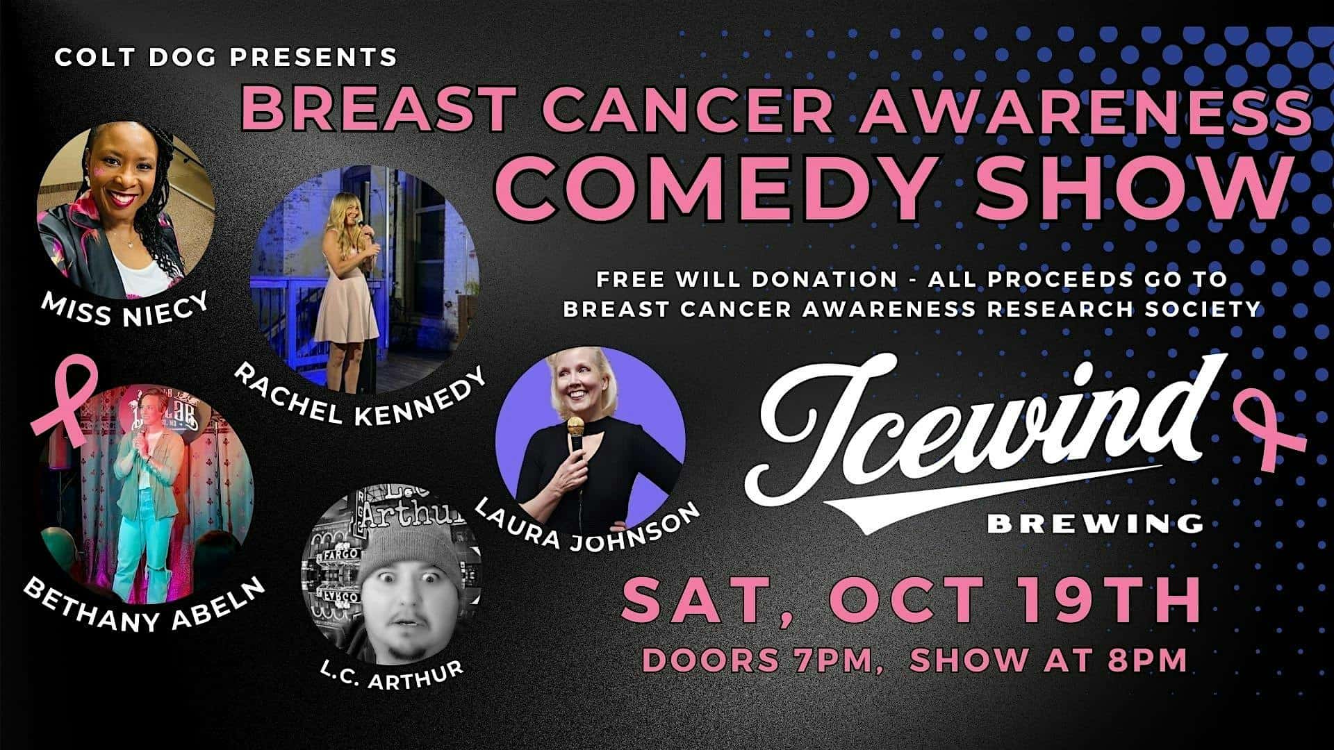 Colt Dog Presents Breast Cancer Awareness Comedy Show – Mapleton, ND