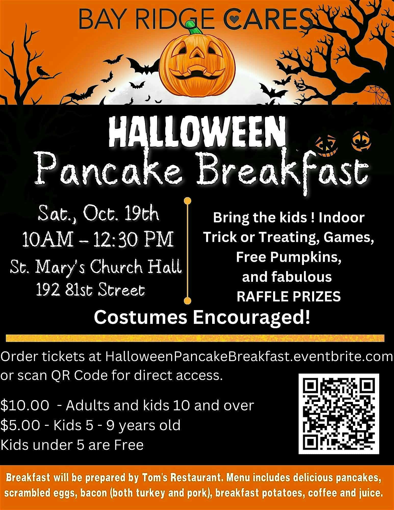 Bay Ridge Cares Halloween Pancake Breakfast – Brooklyn, NY