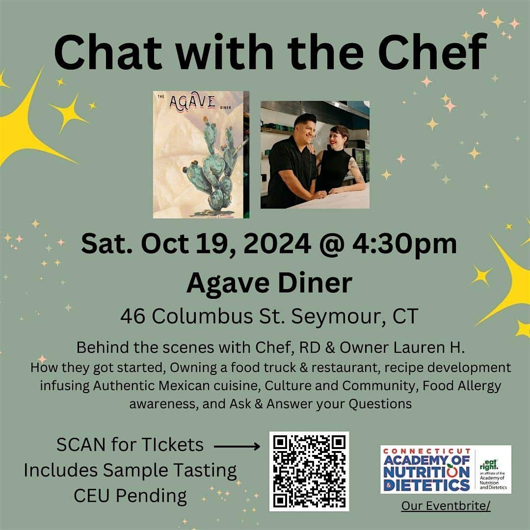 CT Academy – Chat with the Chef Series at Agave Diner – Seymour, CT