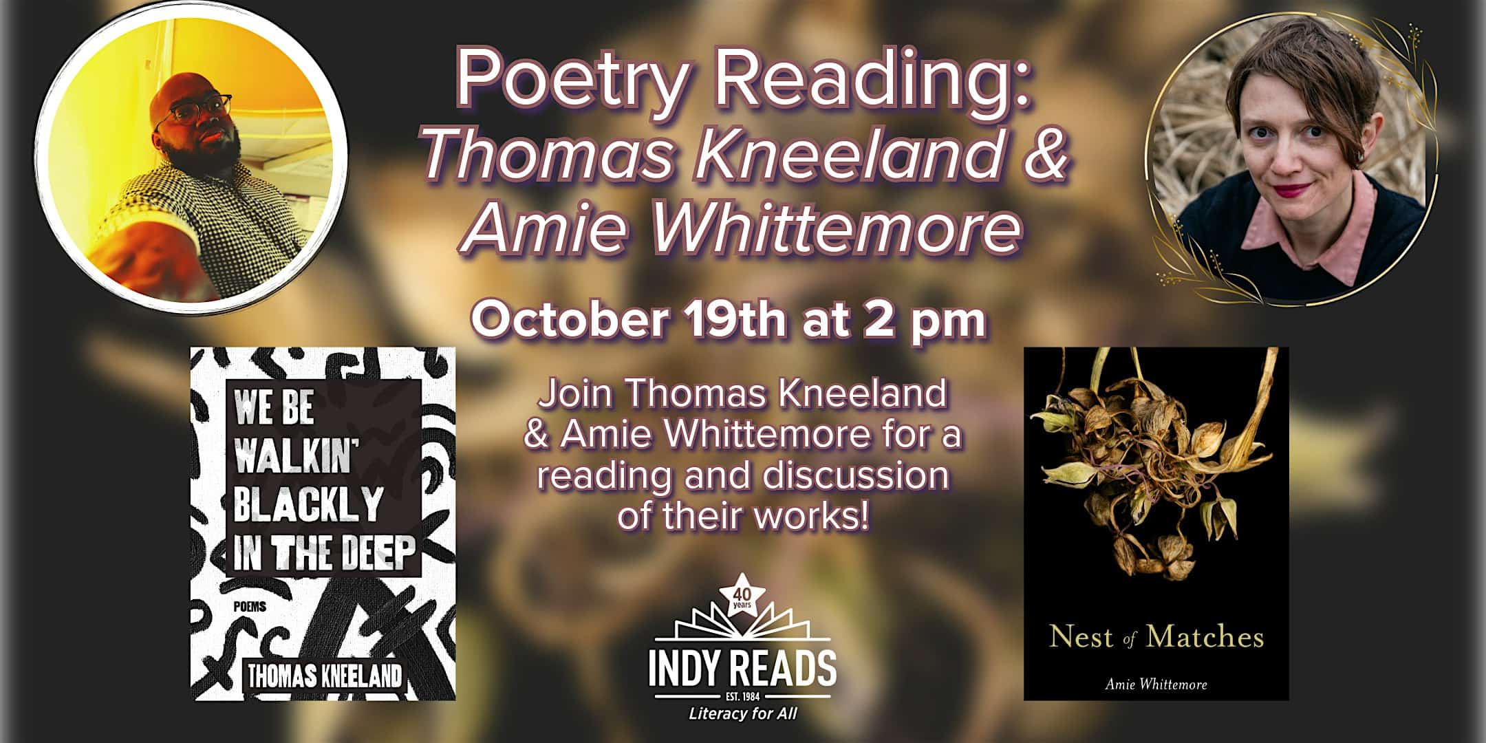 Poetry Reading: Thomas Kneeland & Amie Whittemore – Indianapolis, IN