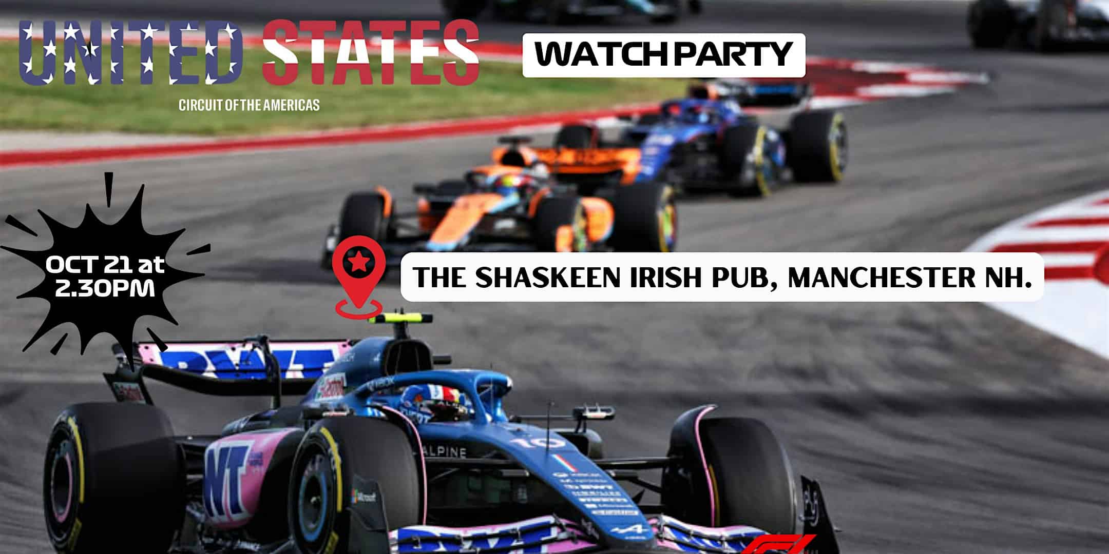 The Austin F1 Grand Prix Watch Party in Manchester NH – Manchester, NH