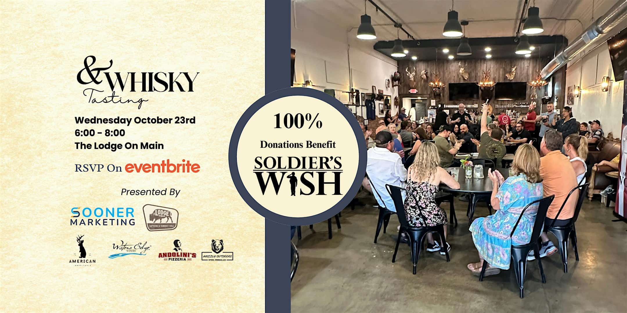 &Whisky Tasting Experience Benefiting Soldier’s Wish – Broken Arrow, OK