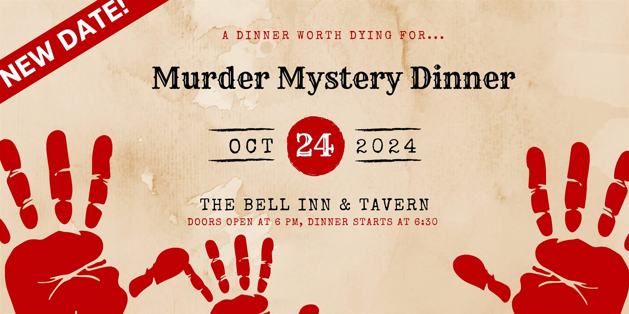 Murder Mystery Dinner at The Bell Inn & Tavern – Peabody, MA