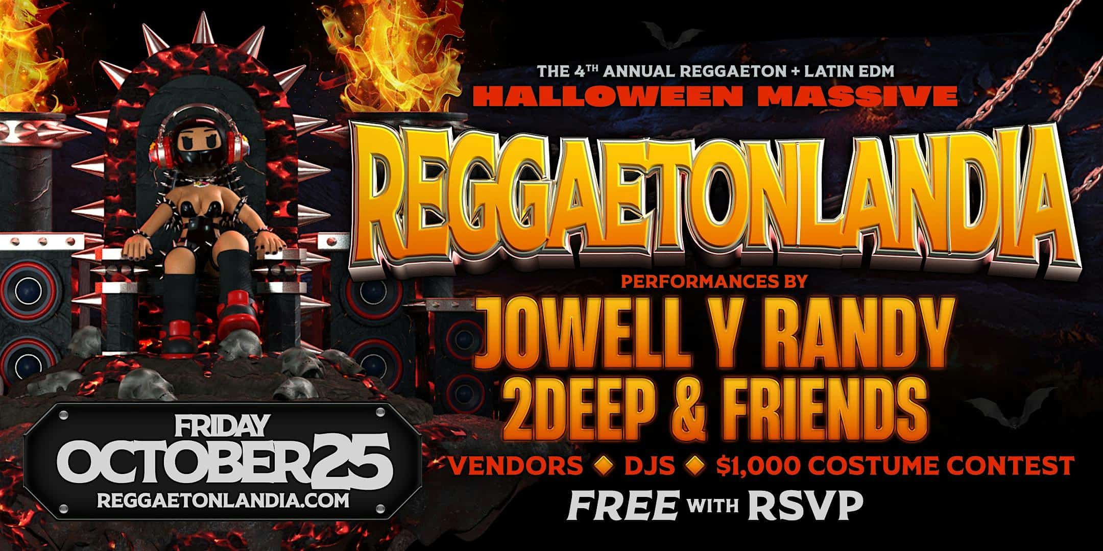 JOWELL & RANDY Live! Reggaetonlandia Halloween! FREE Event! – Los Angeles, CA