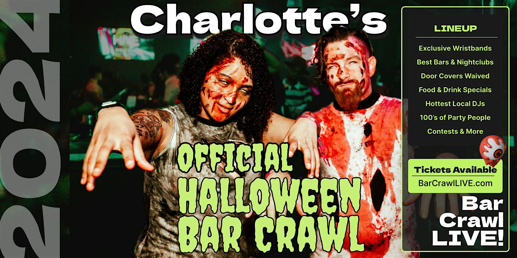 2024 Official Halloween Bar Crawl Charlotte Bar Crawl LIVE 3 Dates – Charlotte, NC