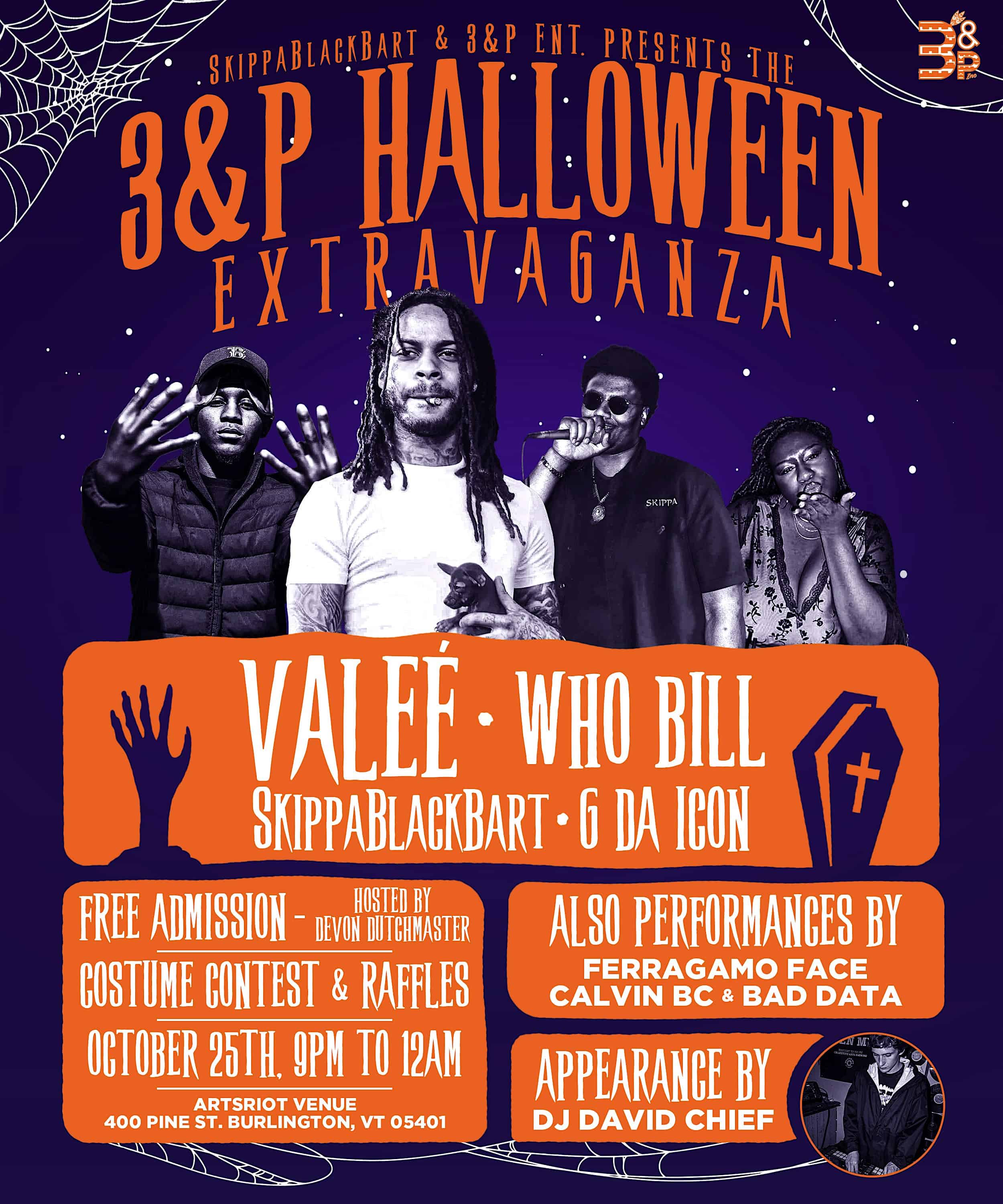 3&P Halloween Extravaganza Starring Valeé – Burlington, VT