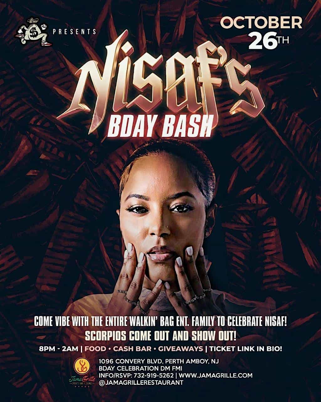 Walkin’ Bag Ent. Presents NisaF’s Birthday Bash – Perth Amboy, NJ