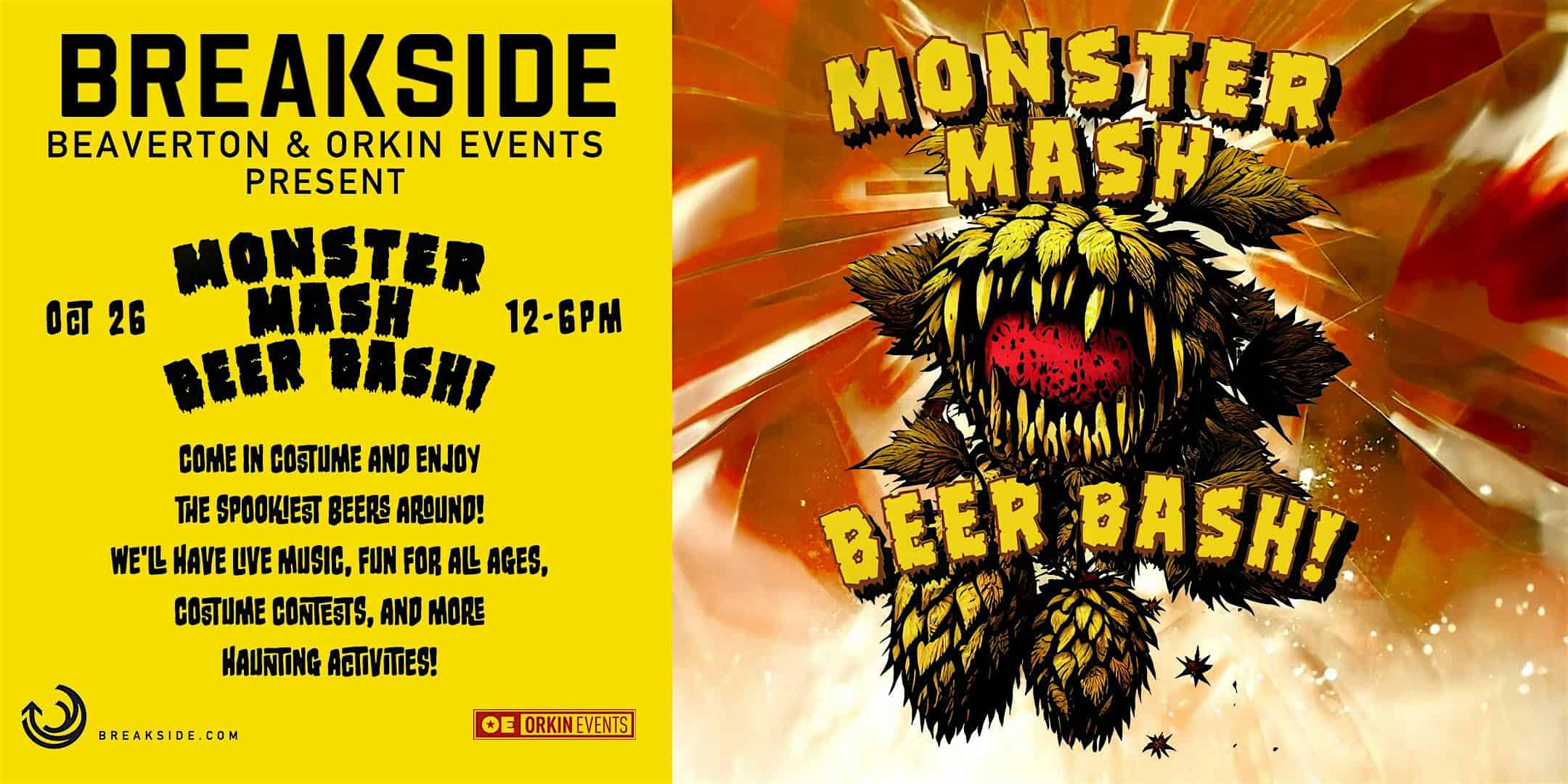 Monster Mash Beer Bash – Presented by Breakside Beaverton + Orkin Events! – Beaverton, OR