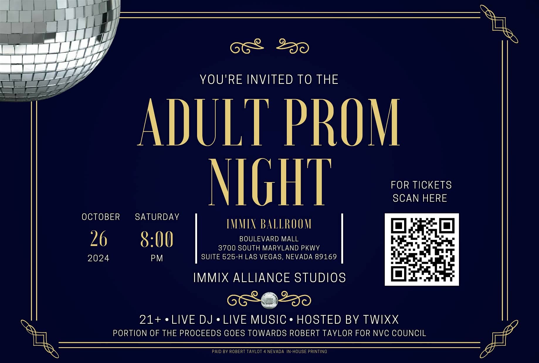 Adult Prom 2024 “A Toast to Life” – Las Vegas, NV