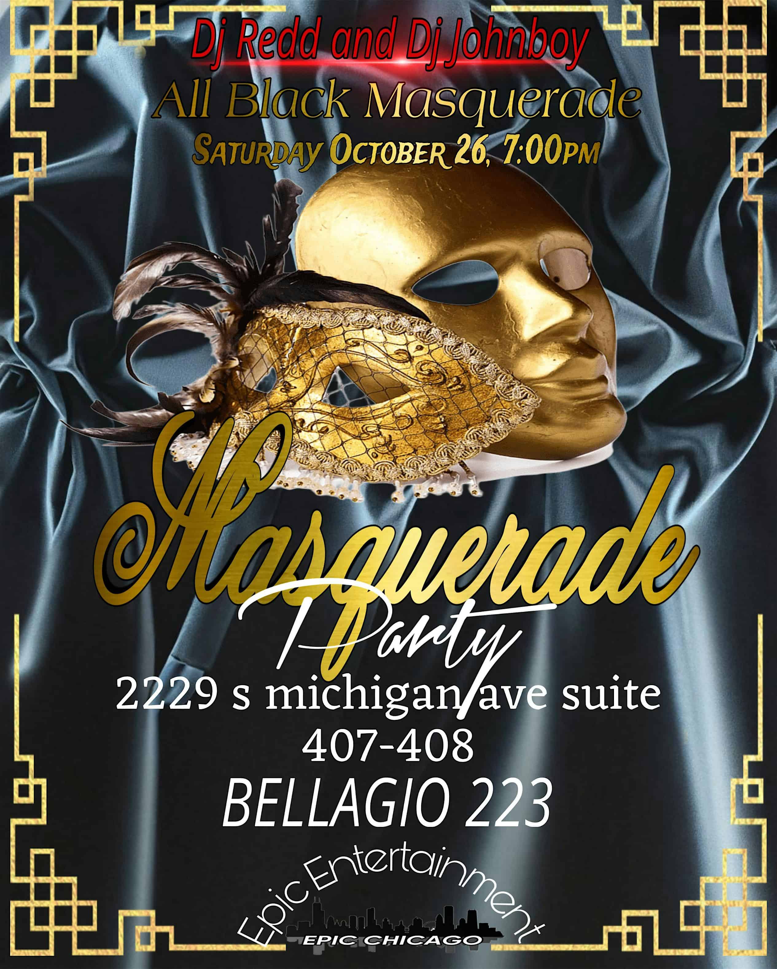 All black Masquerade Party – Chicago, IL