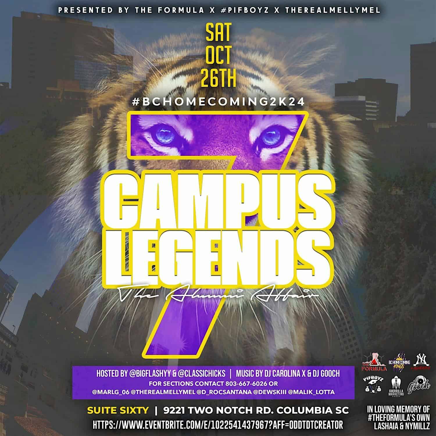 CAMPUS LEGENDS PT. 7 PRESENTED BY #PIFBOYZ X THE FORMULA X MELLY MEL – Columbia, SC