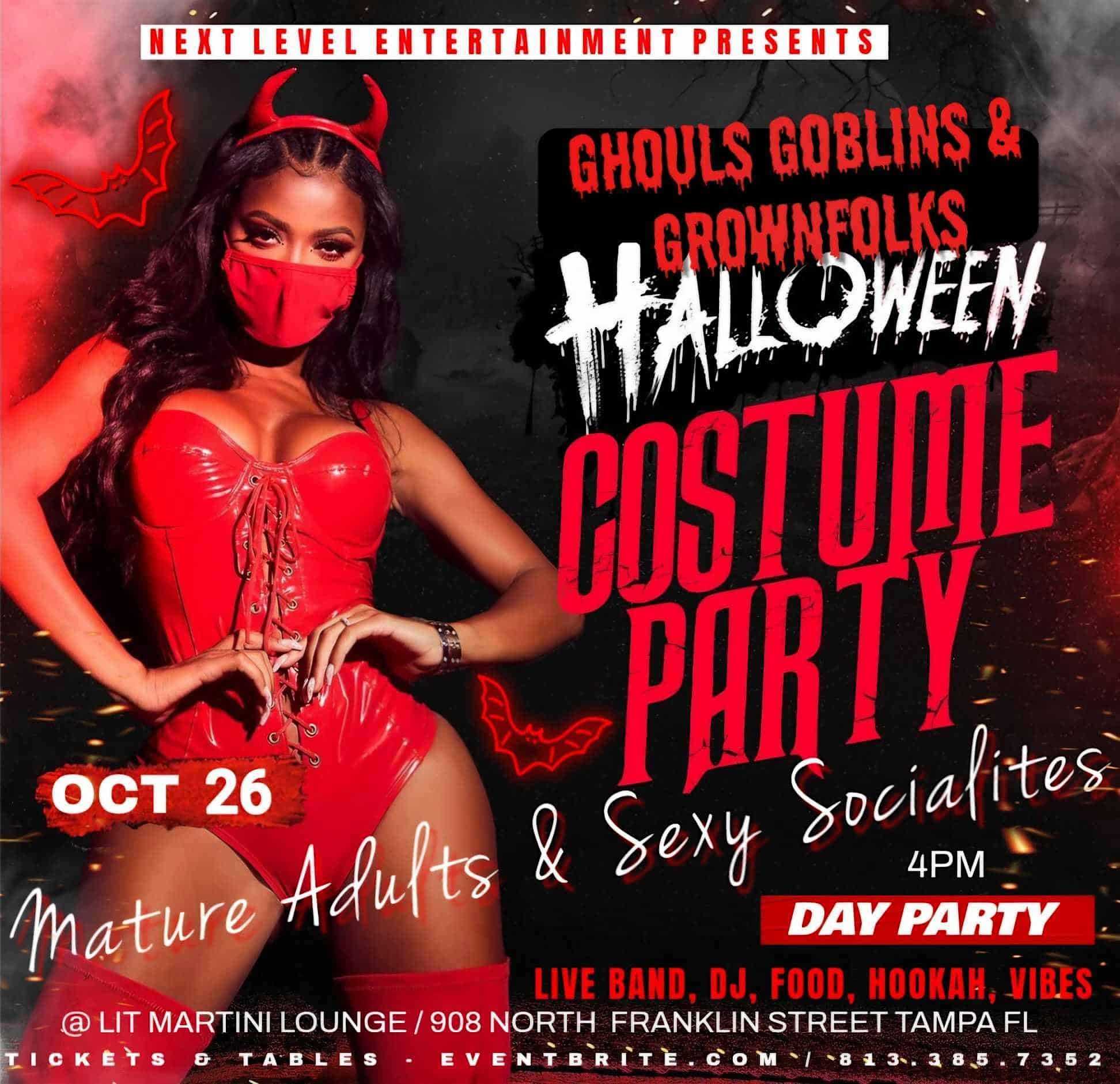 ghouls, goblins & grn flks: Halloween Costume Day Party VIP TABLE ONLY – Tampa, FL