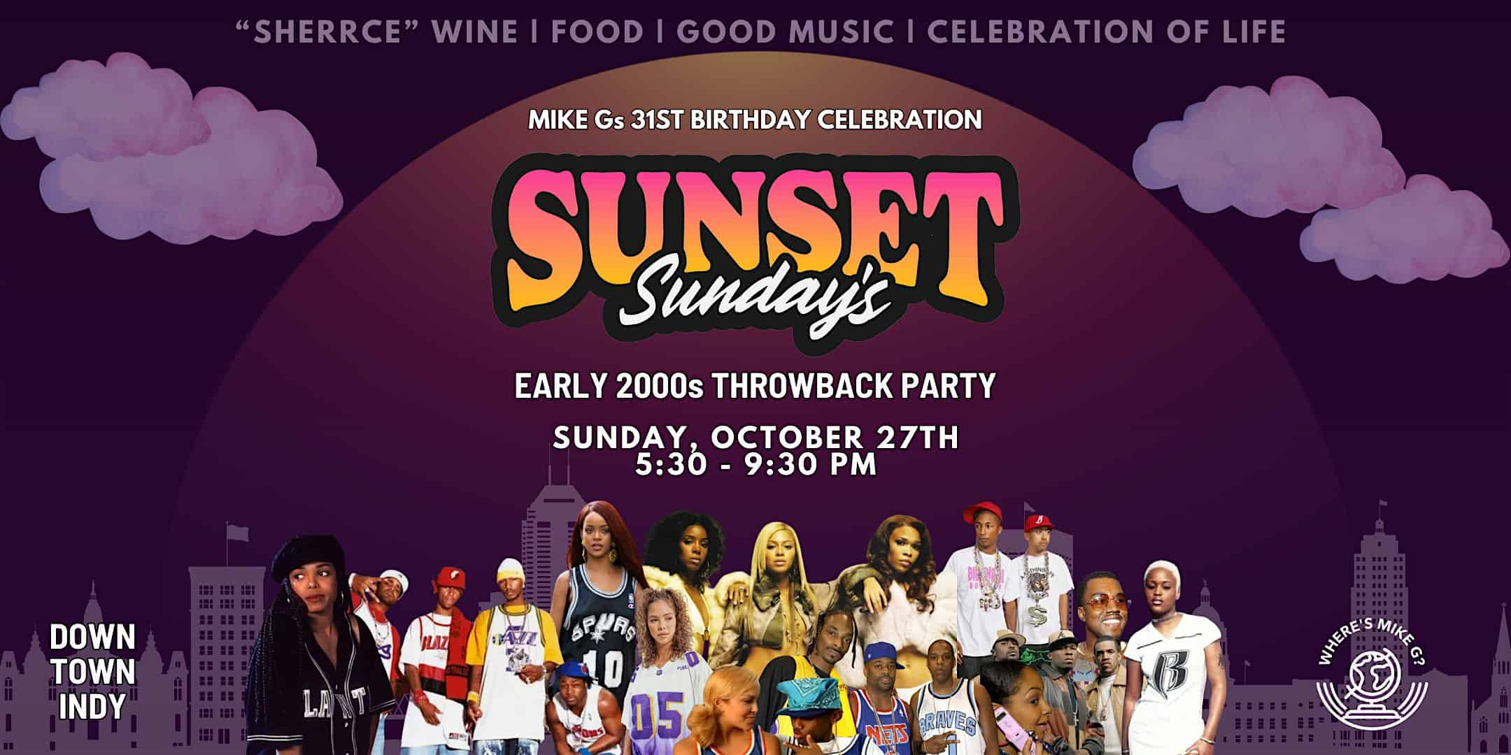 Sunset Sunday’s PT. 10 – Early 2000s Throwback Party – Indianapolis, IN