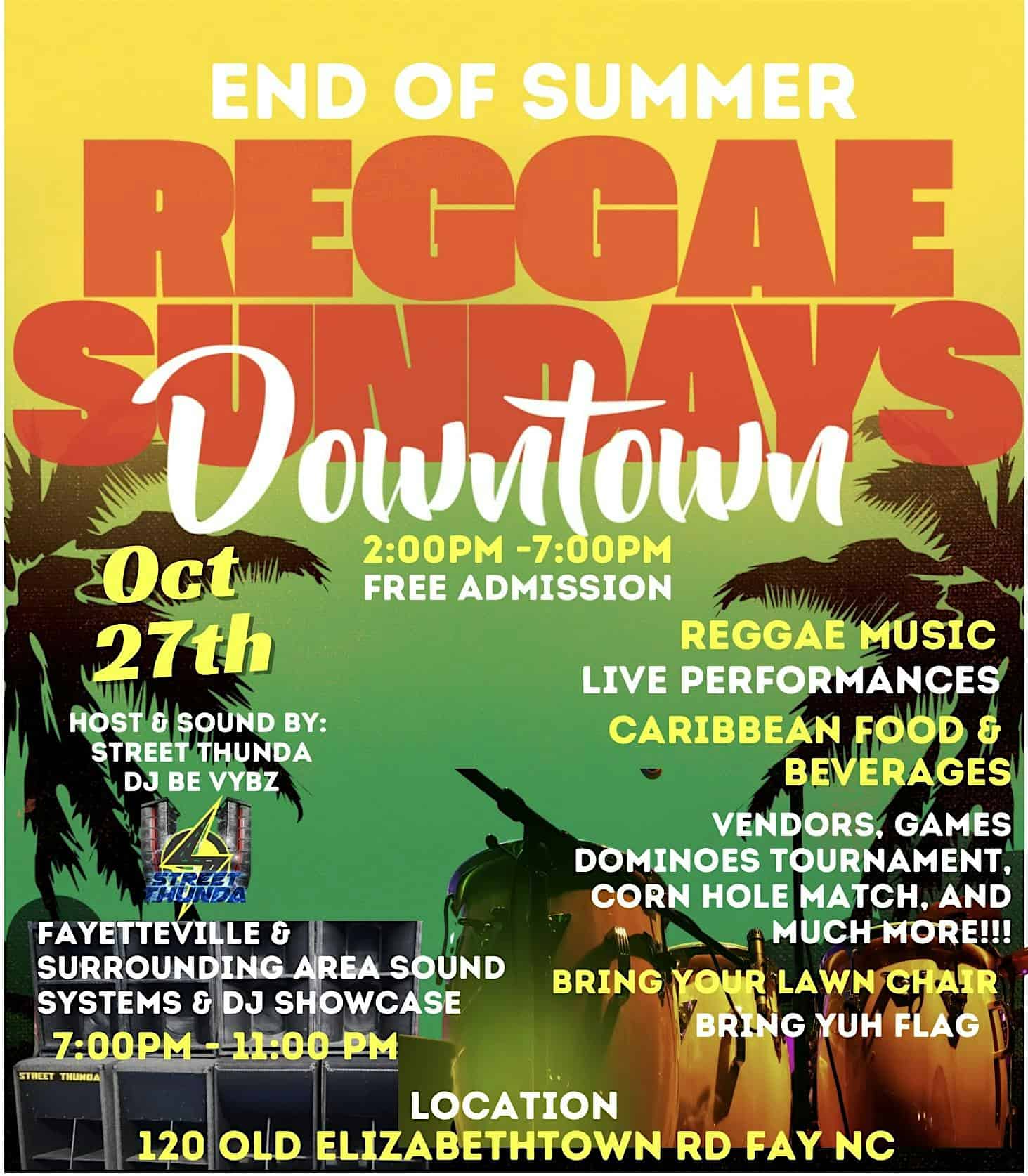 Reggae Sunday Downtown – Fayetteville, NC