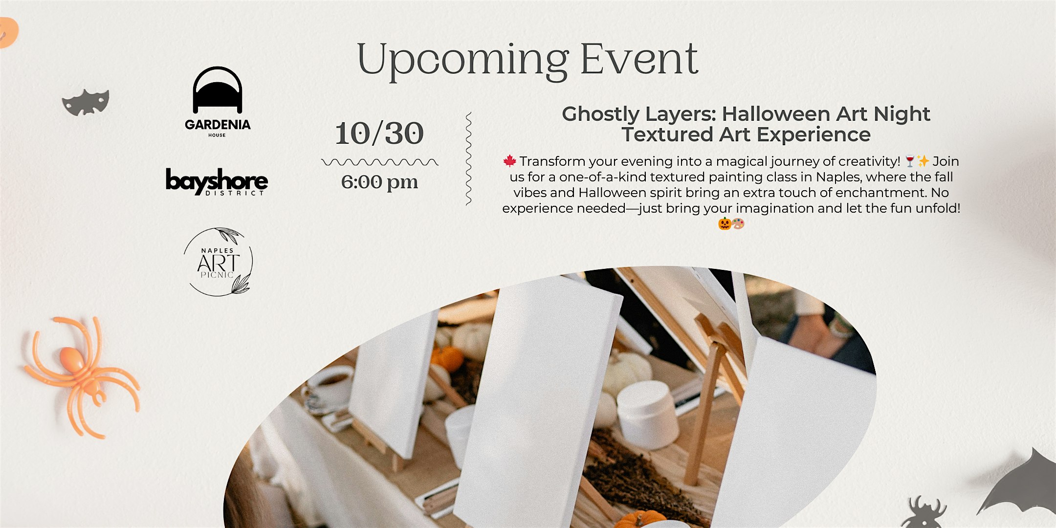 Ghostly Layers: Halloween Art Night. Textured Art Experience – Naples, FL