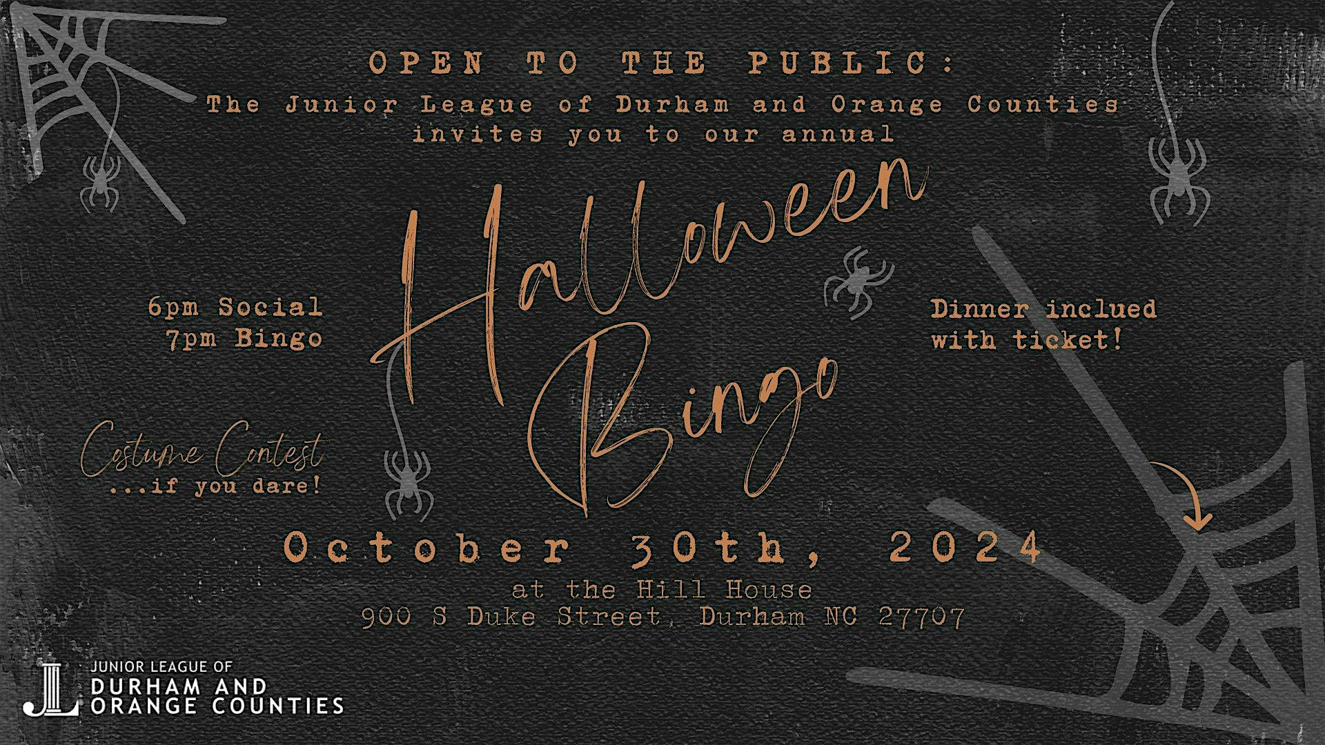 Annual JLDOC Halloween Bingo Fundraiser – Durham, NC