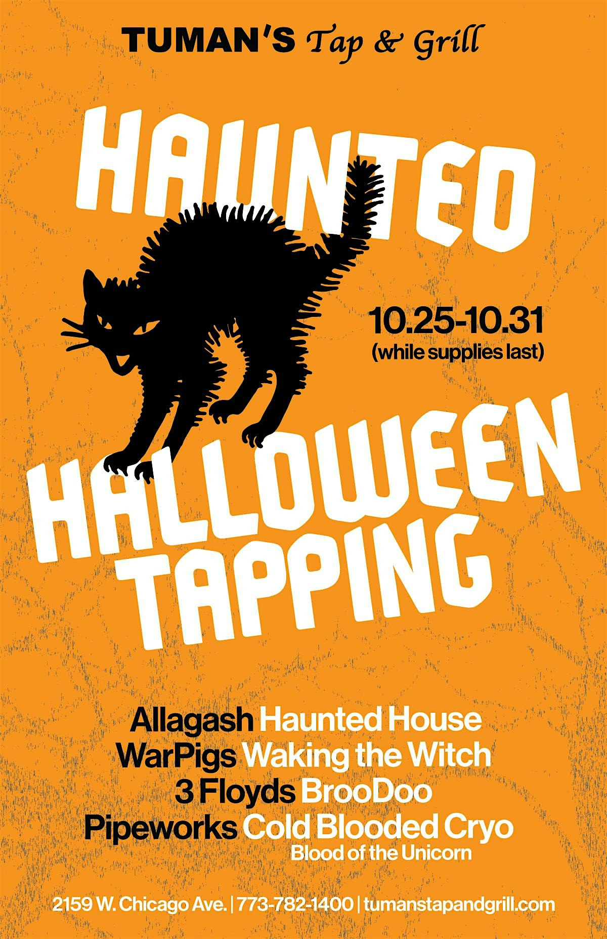 Haunted Halloween Tapping at Tuman’s Tap & Grill – Chicago, IL