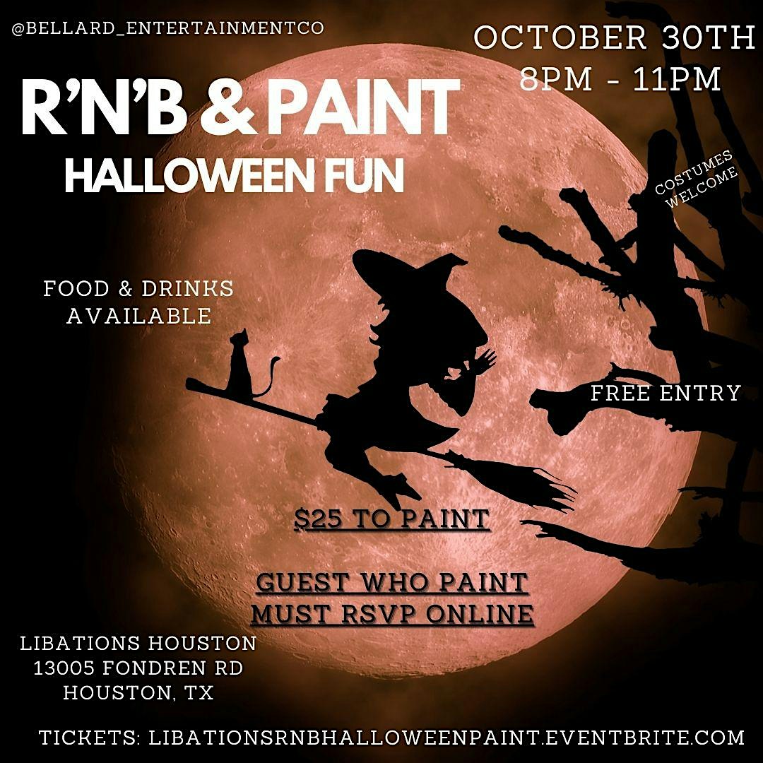 RnB & Paint Wednesdays- Halloween Fun – Houston, TX