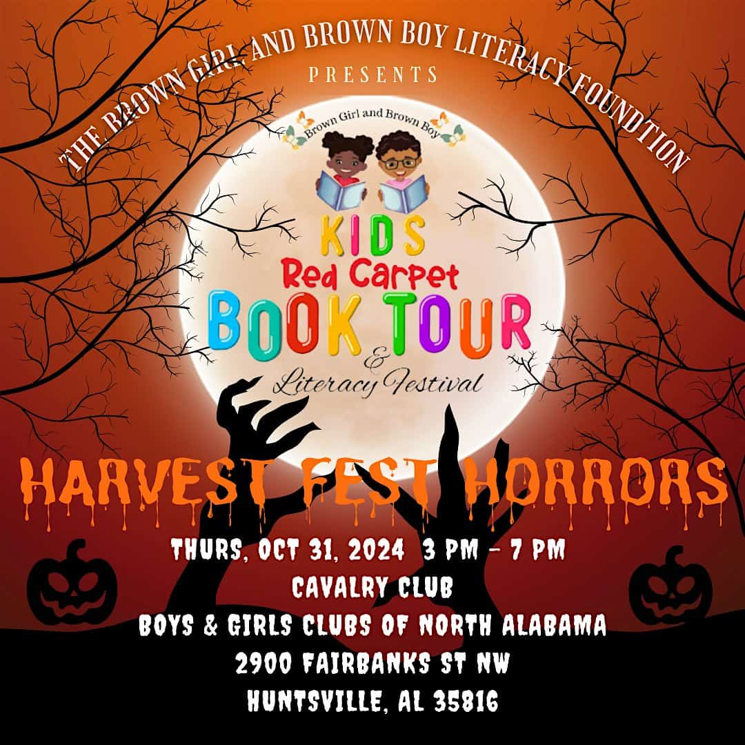 BGBB Kids Red Carpet Book Tour and Literacy Festival – Harvest Fest Horrors – Huntsville, AL