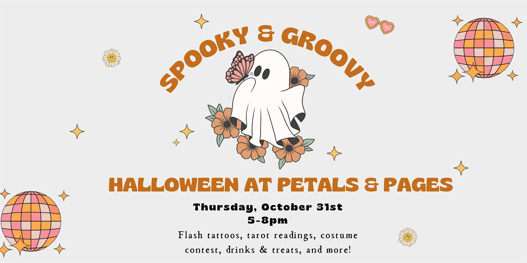 Spooky & Groovy: Halloween Party at Petals & Pages – Denver, CO