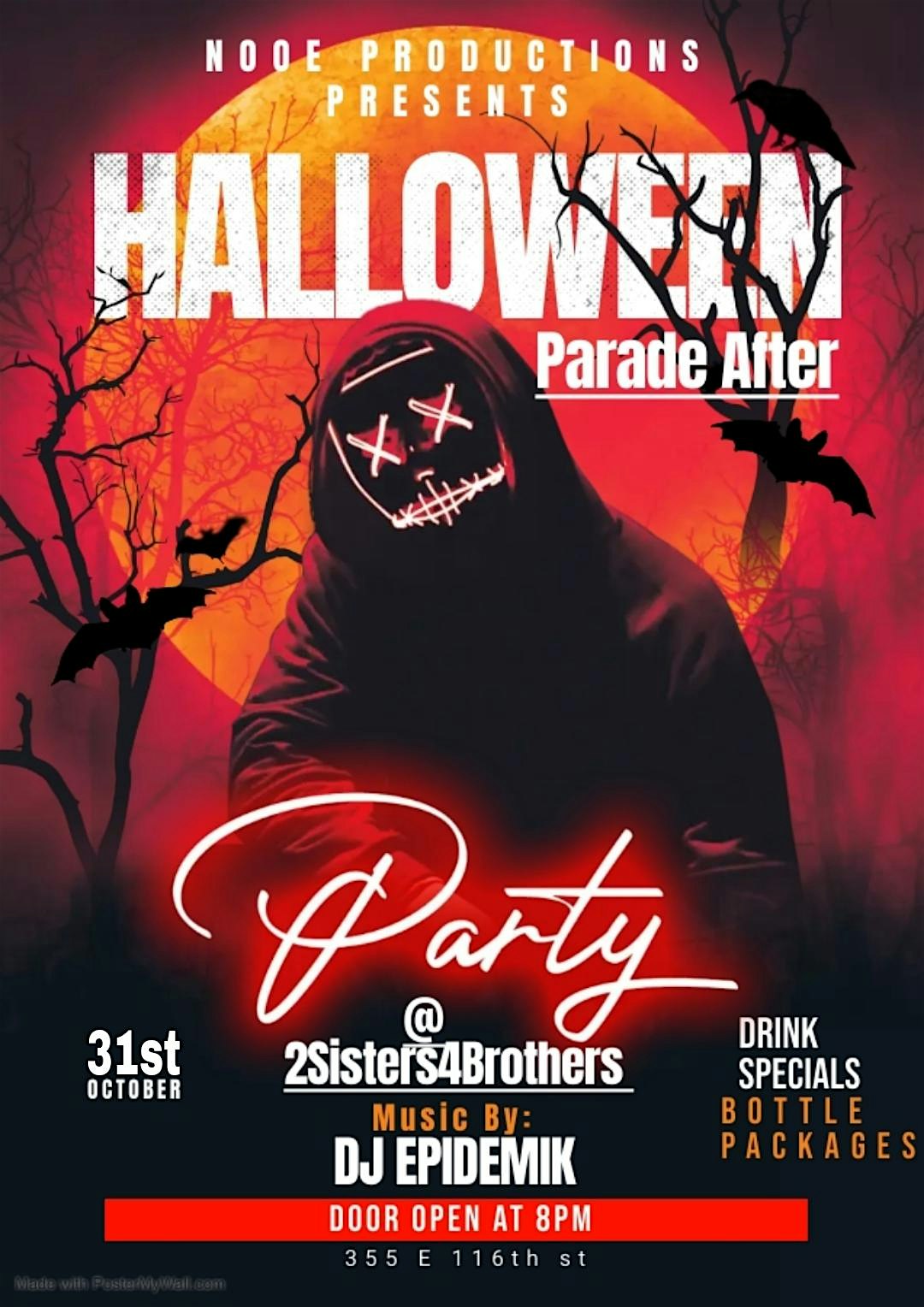 NOOE Productions Presents: Harlems Official Halloween Parades After Party – New York, NY