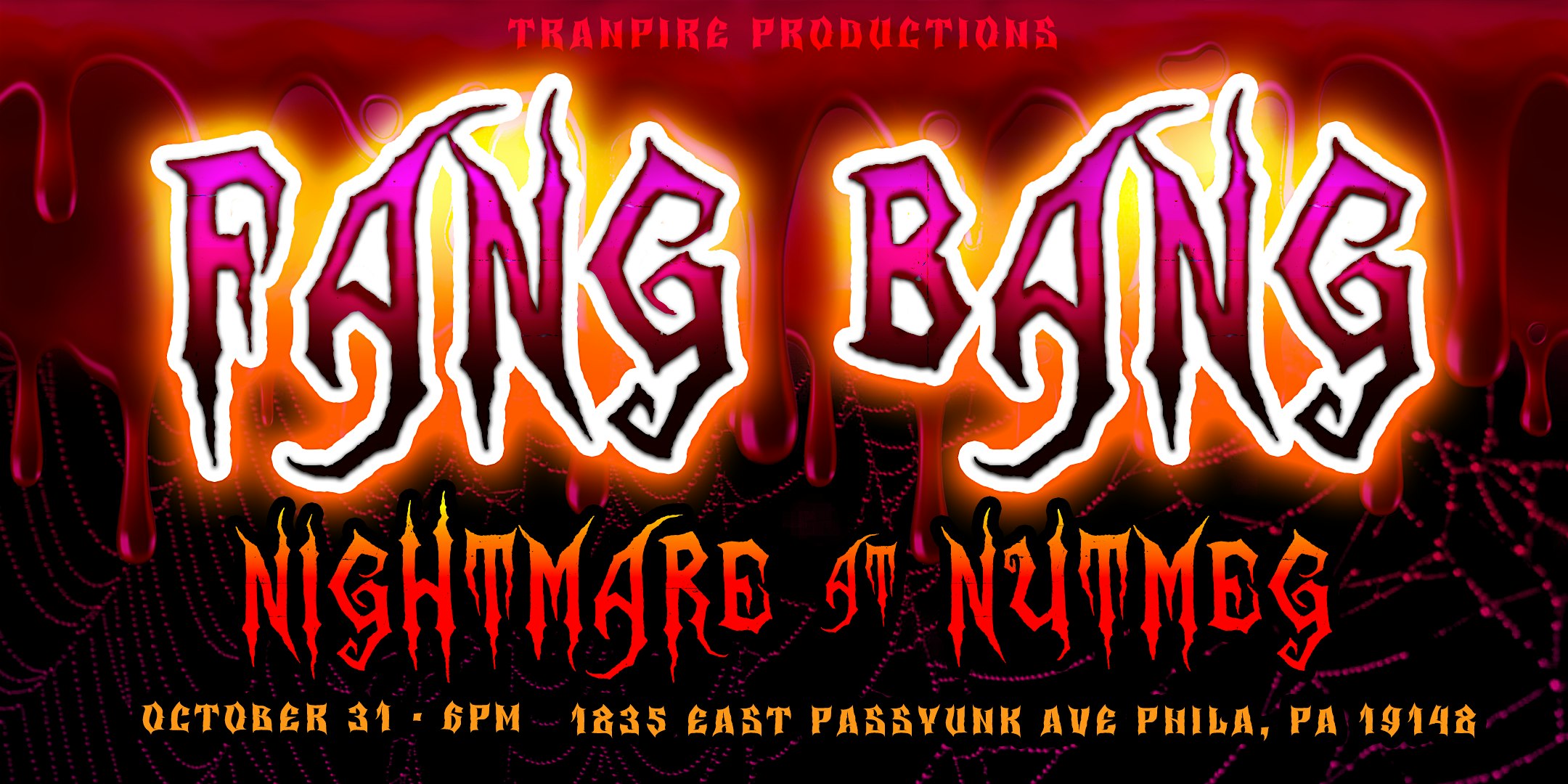 FANG BANG!! Halloween Drag Show with host Ron Binary at Nutmeg Nonalcoholic Bar – Philadelphia, PA