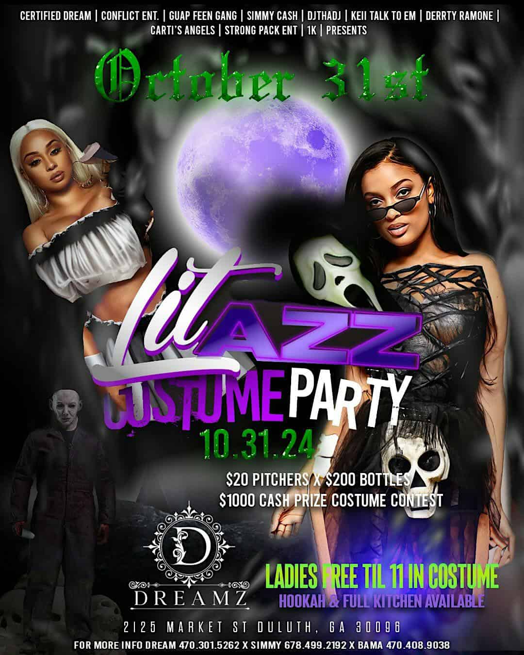 LIT AZZ COSTUME PARTY ((HALLOWEEN NIGHT)) FREE ENTRY W/RSVP – Duluth, GA