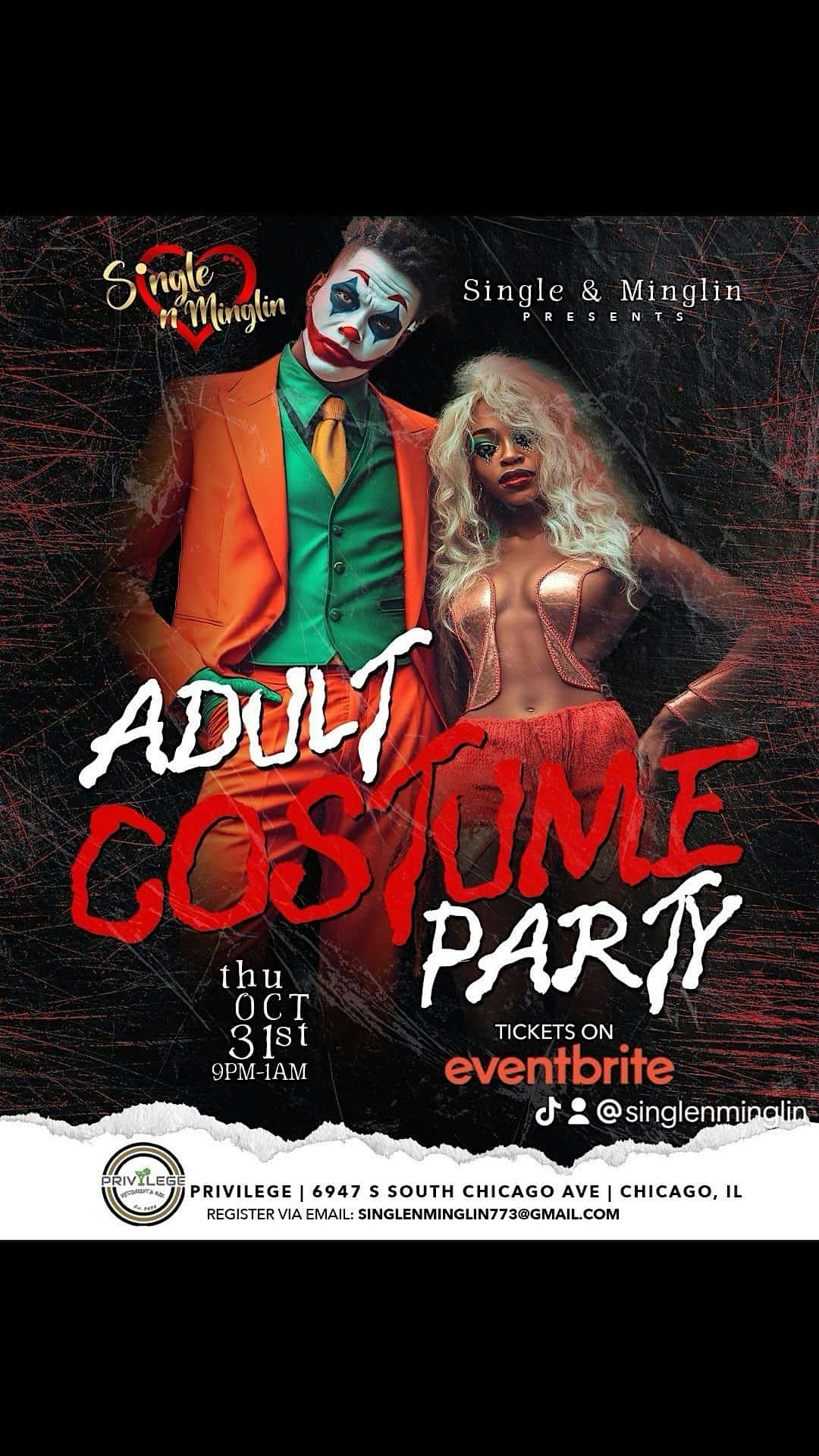 SINGLE N MINGLE ADULT COSTUME PARTY – Chicago, IL