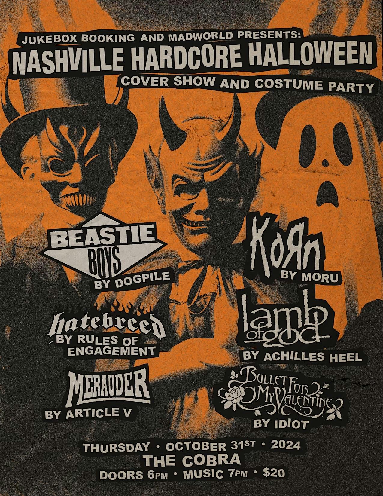 Jukebox Booking & Madworld Present: NASHVILLE HARDCORE HALLOWEEN – Nashville, TN