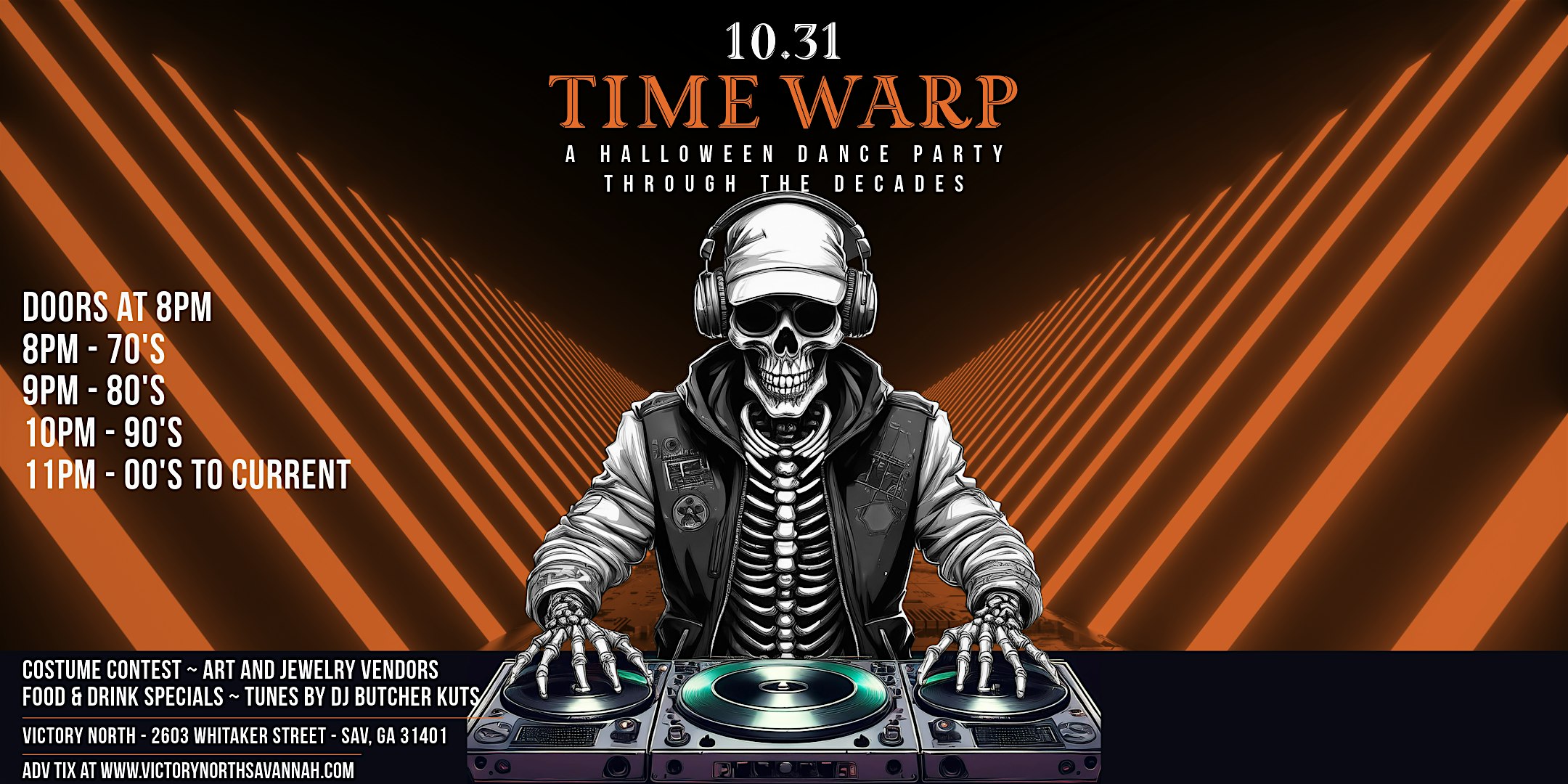 Time Warp – A Halloween Dance Party Through the Decades – Savannah, GA