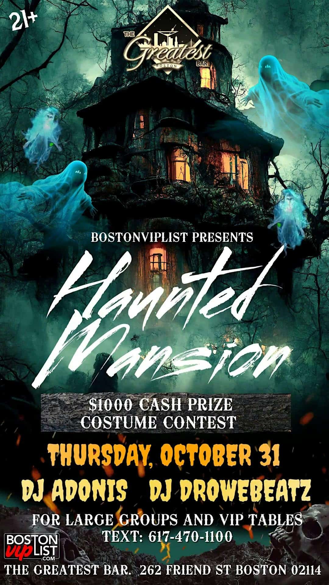 The Haunted Mansion @ The Greatest Bar (21+) – Boston, MA