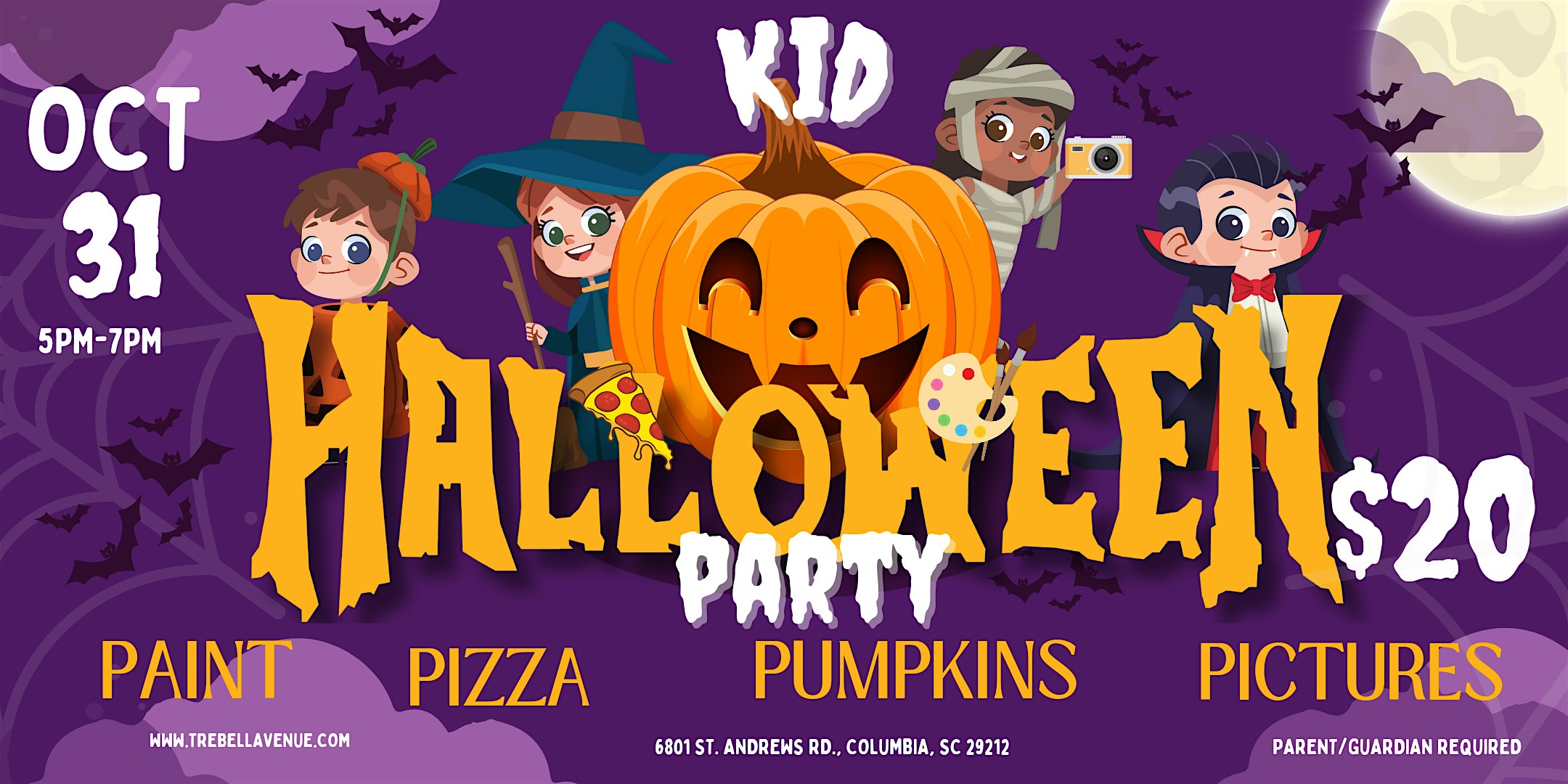 Tre’ Bella Event Venue – Kids Halloween Party – Columbia, SC