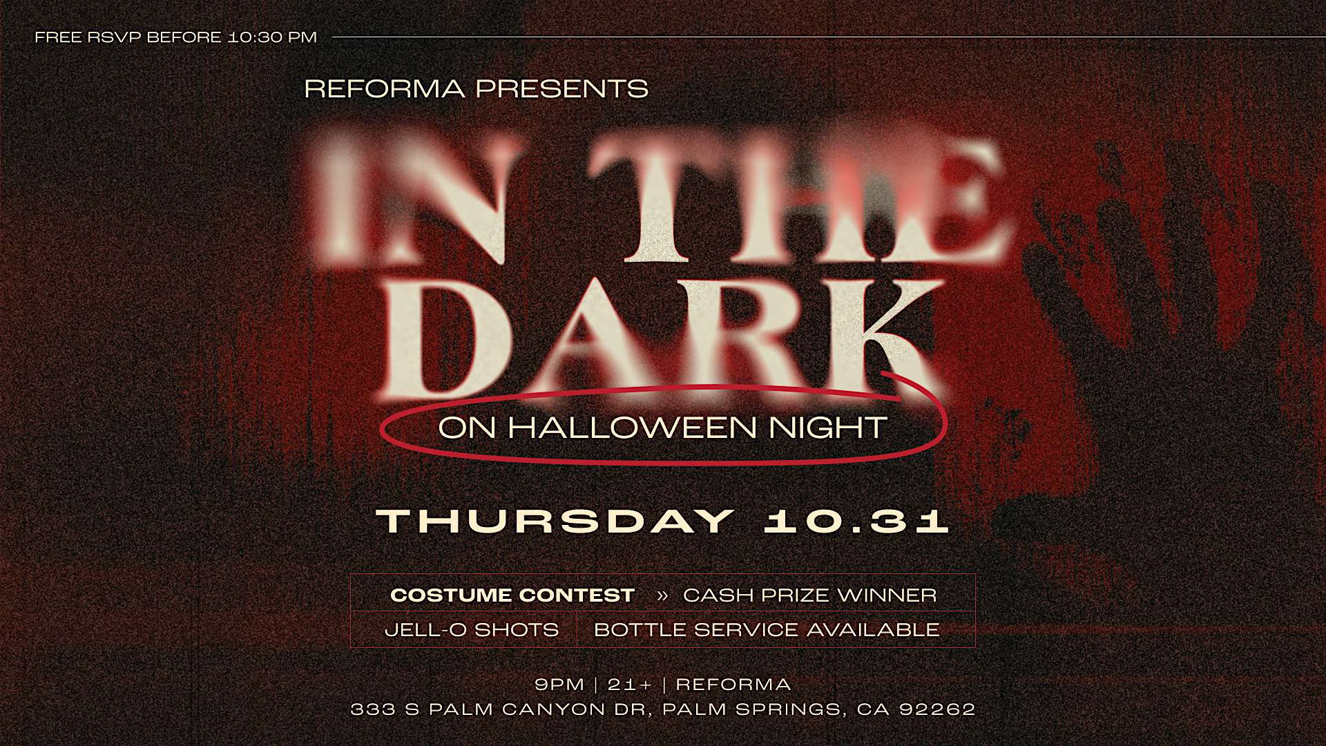 In The Dark – A Night of Top 40s Club Hits – Palm Springs, CA