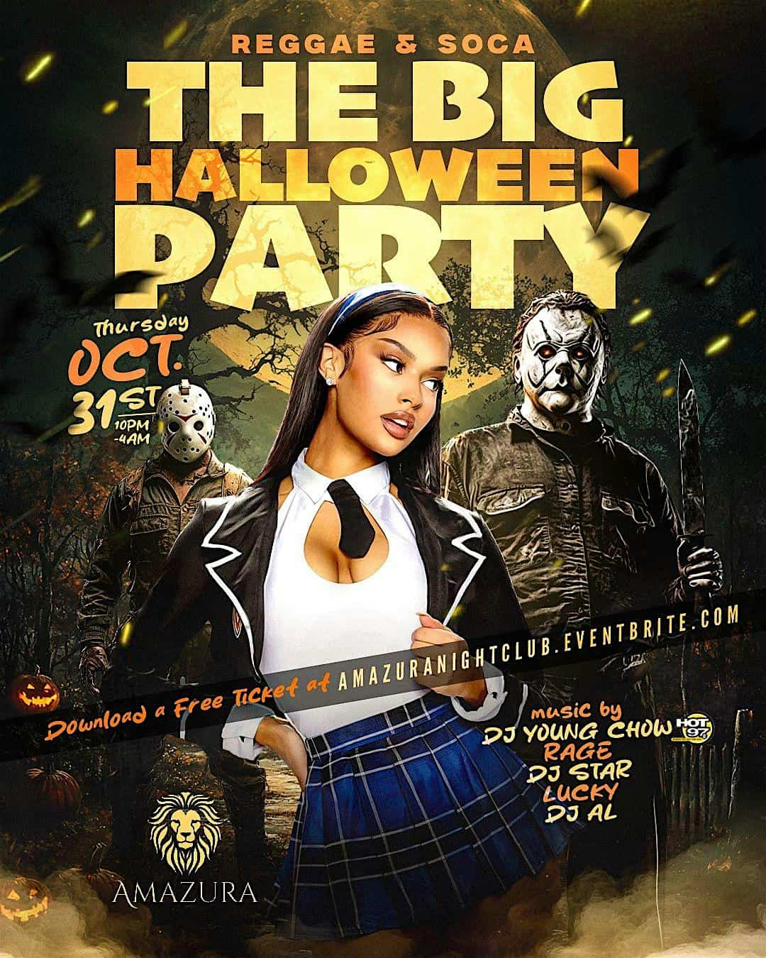 HOT 97 SOCA and REGGAE RAVE HALLOWEEN PARTY – Queens, NY